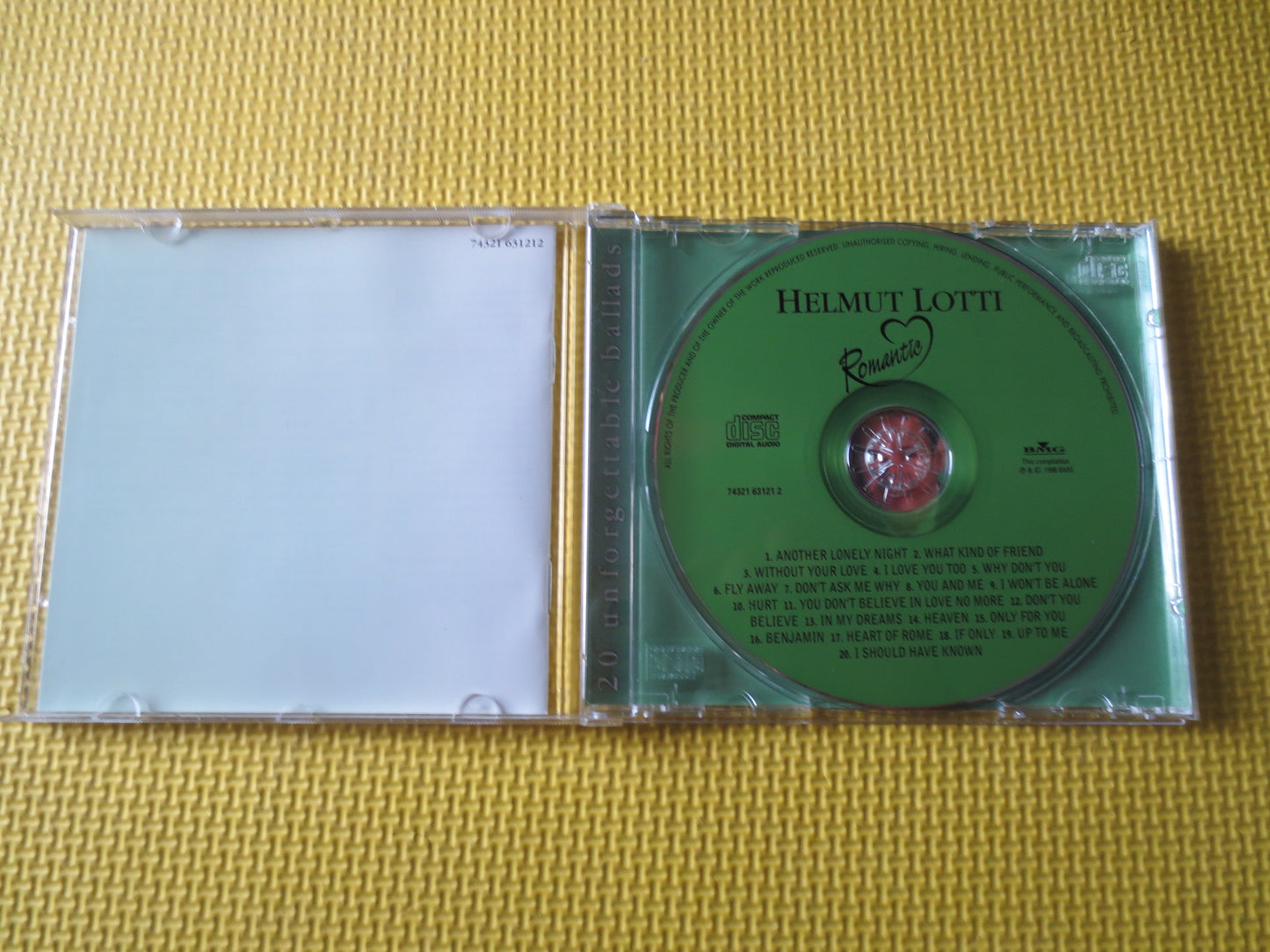 HELMUT LOTTI, ROMANTIC, Helmut Lotti Cd, Helmut Lotti Album, Jazz Compact Disc, Helmut Lotti Songs, Jazz Cd, 1998 Compact Discs