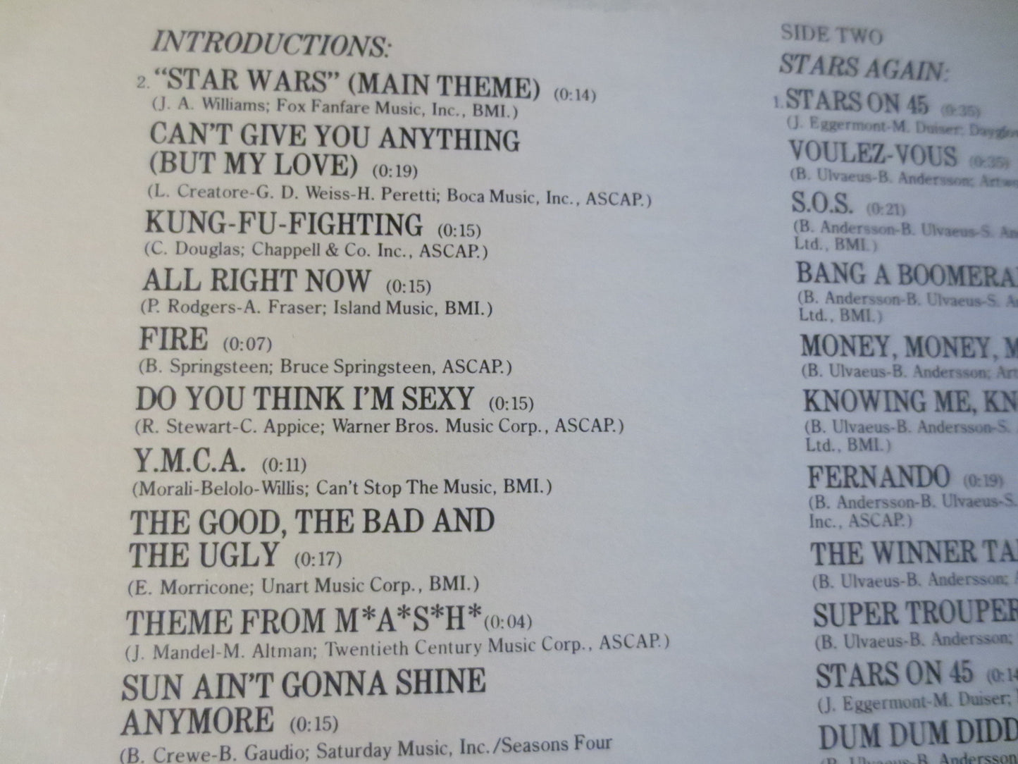 STARS on Long PLAY II, Vintage Vinyl, Pop Record, Pop Vinyl, Record Vinyl, Record, Vinyl Record, Vinyl Album, 1981 Records