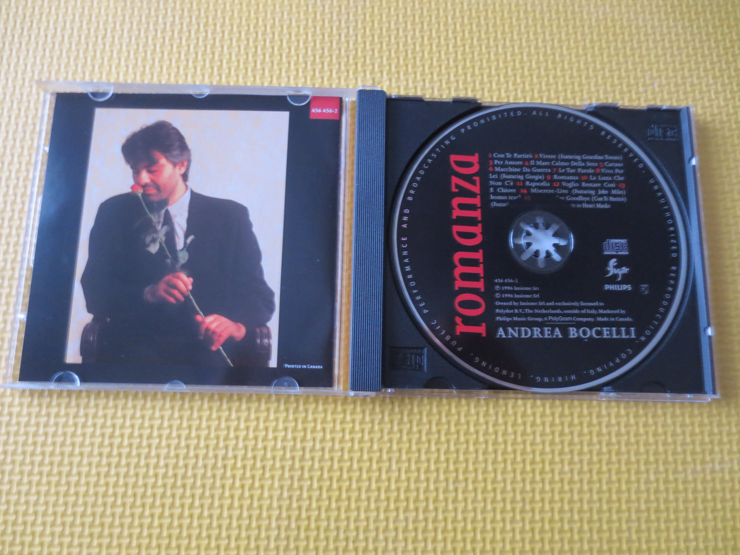 ANDREA BOCELLI, ROMANZA, Andrea Bocelli Cd, Opera Cd, Andrea Bocelli Album, Andrea Bocelli Music, Opera Music, Cd, Compact Discs