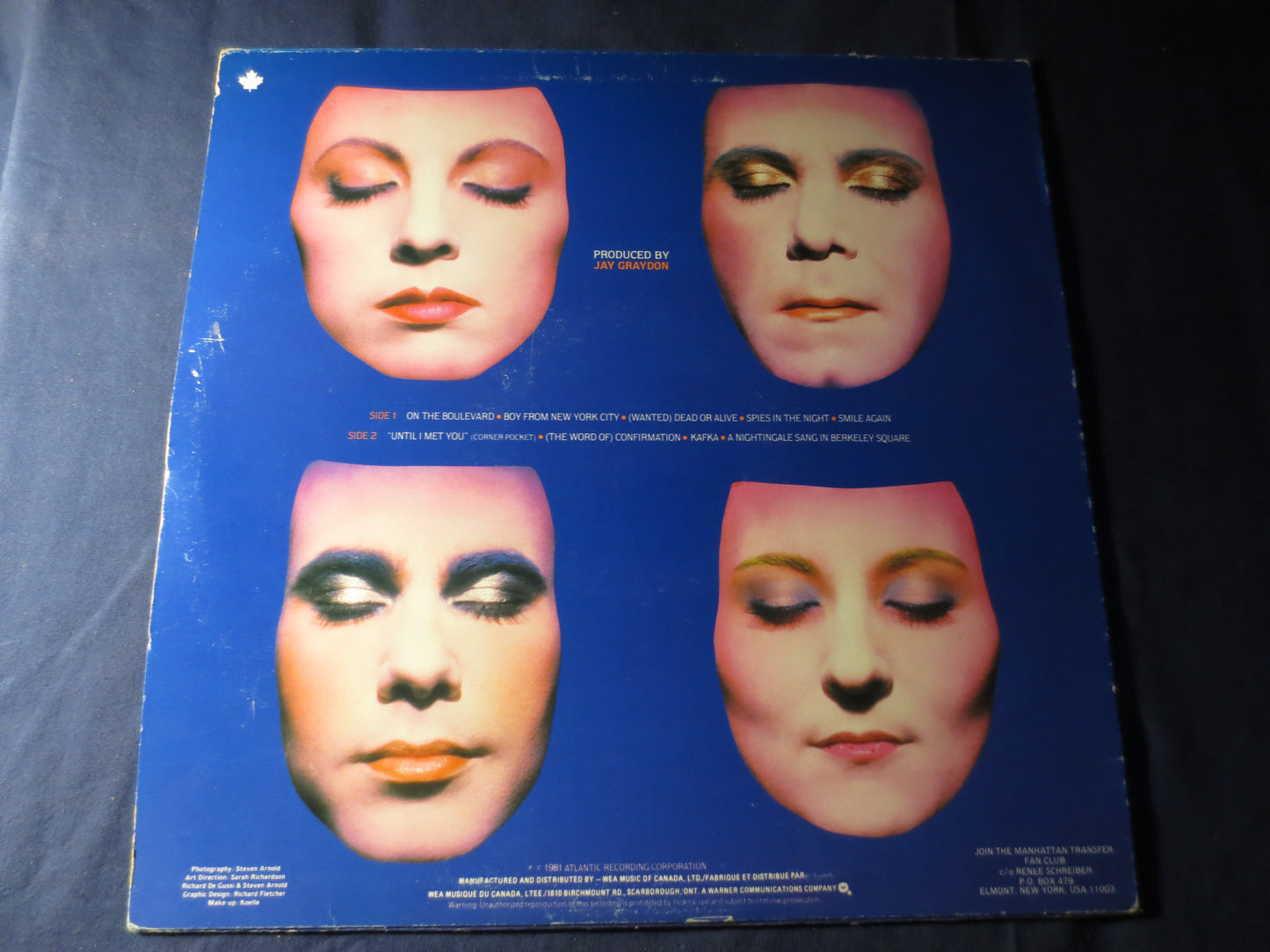 The MANHATTAN TRANSFER, Mecca for Moderns, Pop Record, Vintage Vinyl, Record Vinyl, Records, Vinyl Record, Lp, 1981 Records
