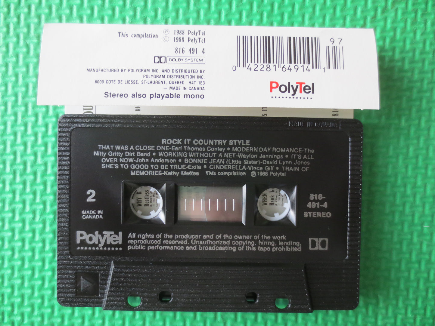 ROCK It COUNTRY Style, ROCK Music Tapes, Steve Earle Cassette, Tape Cassette, Rock Cassette, Tapes, Rock Tape, 1988 Cassette