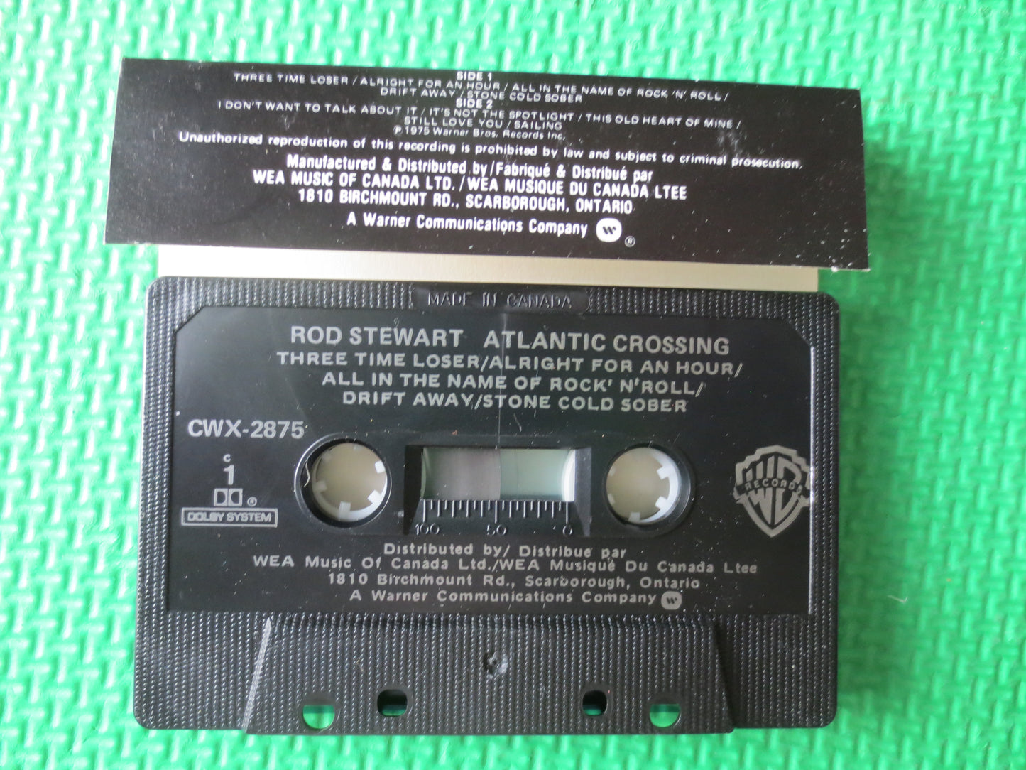 ROD STEWART, ATLANTIC Crossing, Rod Stewart Tape, Rod Stewart Album, Tape Cassette, Tapes, Rock Cassette, Cassette Music