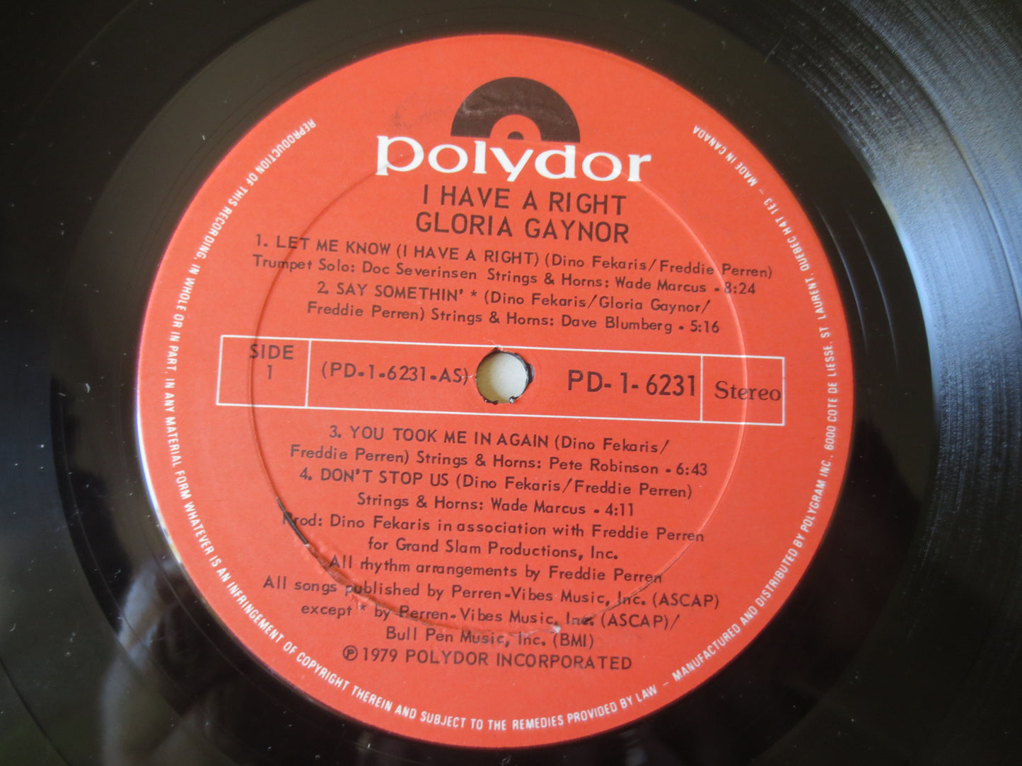 GLORIA GAYNOR, I Have A RIGHT, Gloria Gaynor Albums, Disco Albums, Disco lps, lps, Disco Records, Pop Albums, 1979 Records