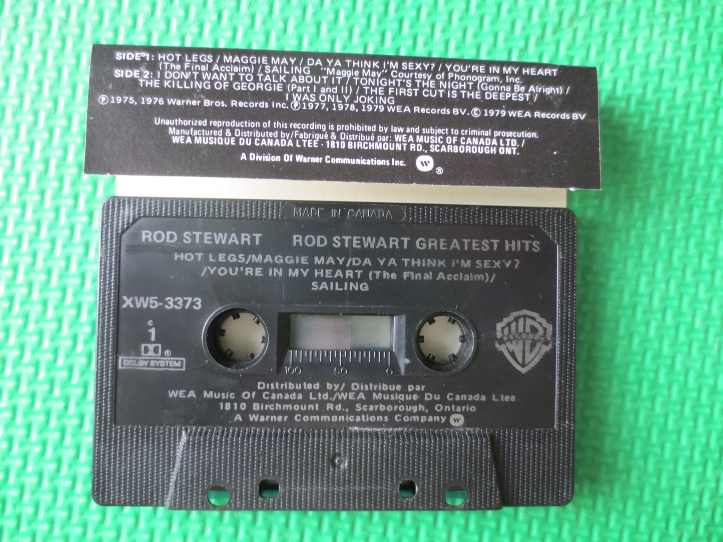 ROD STEWART, GREATEST Hits, Rod Stewart Tape, Rod Stewart Album, Tape Cassette, Music Tapes, Rock Cassette, 1979 Cassettes