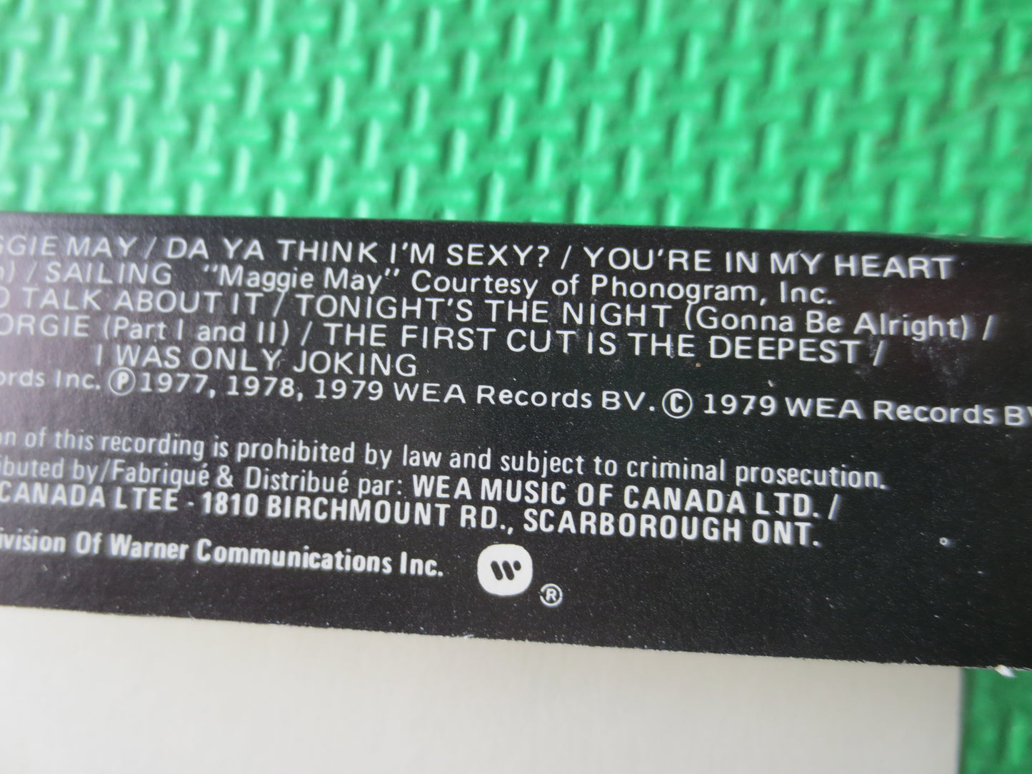ROD STEWART, GREATEST Hits, Rod Stewart Tape, Rod Stewart Album, Tape Cassette, Music Tapes, Rock Cassette, 1979 Cassettes