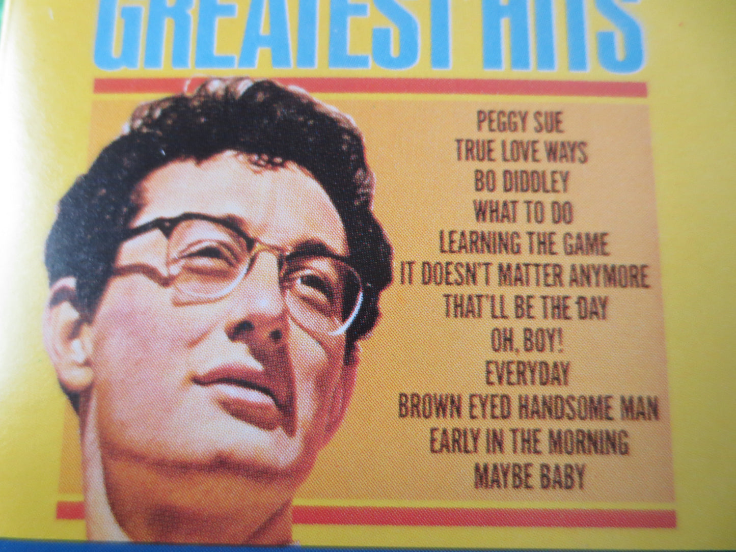 BUDDY HOLLY, GREATEST Hits, Buddy Holly Cassette, Buddy Holly Tape, Tape Cassette, Music Cassette, Pop Tapes, 1985 Cassette