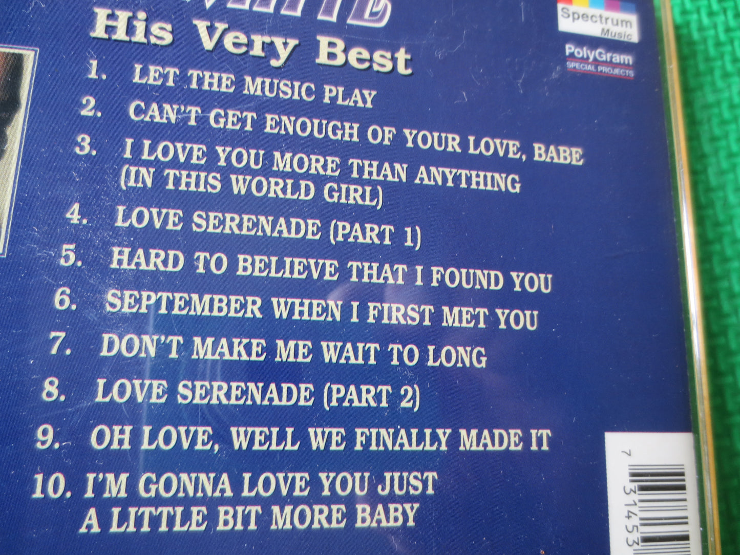 BARRY WHITE, His Very BEST, Barry White Cd, Soul Music Cd, Barry White lps, Music Cd, Pop Cd, Pop Music Cd, 1998 Compact Disc