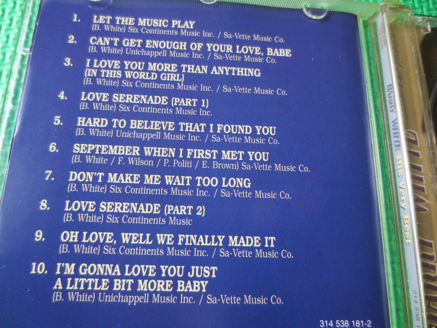 BARRY WHITE, His Very BEST, Barry White Cd, Soul Music Cd, Barry White lps, Music Cd, Pop Cd, Pop Music Cd, 1998 Compact Disc