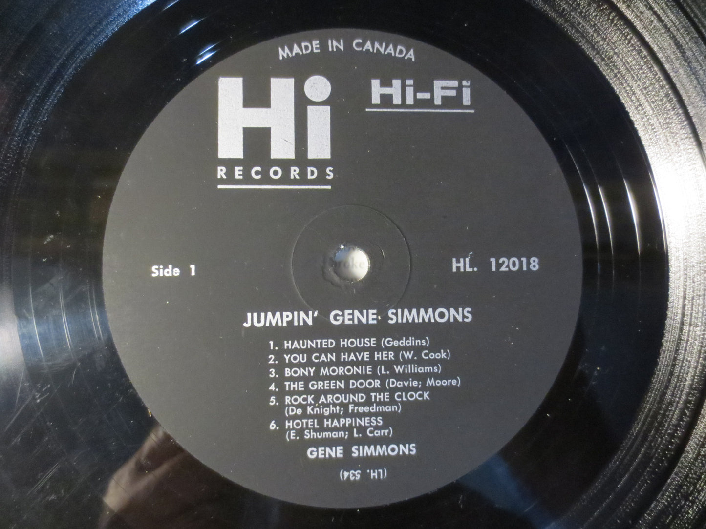 Gene Simmons Records, Jumpin' Gene Simmons, Haunted House Record, Haunted House Album, Rockabilly Records, Lp, 1964 Records