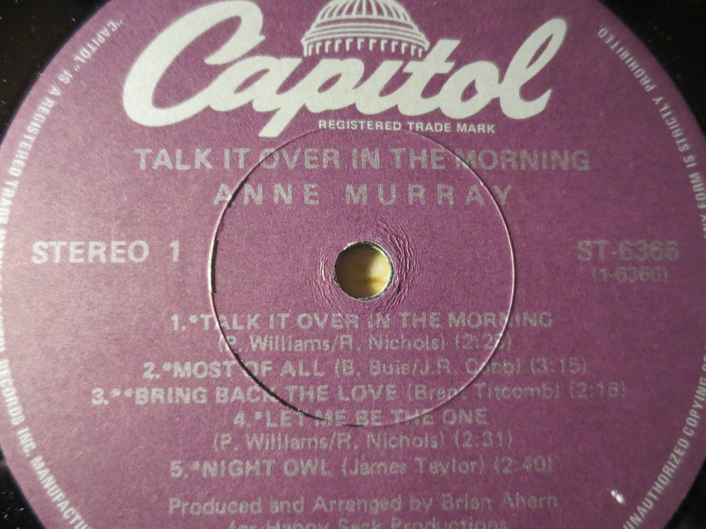 ANNE MURRAY, Talk It Over in the Morning, Country Record, Vintage Vinyl, Record Vinyl, Records, Vinyl Record, 1971 Records