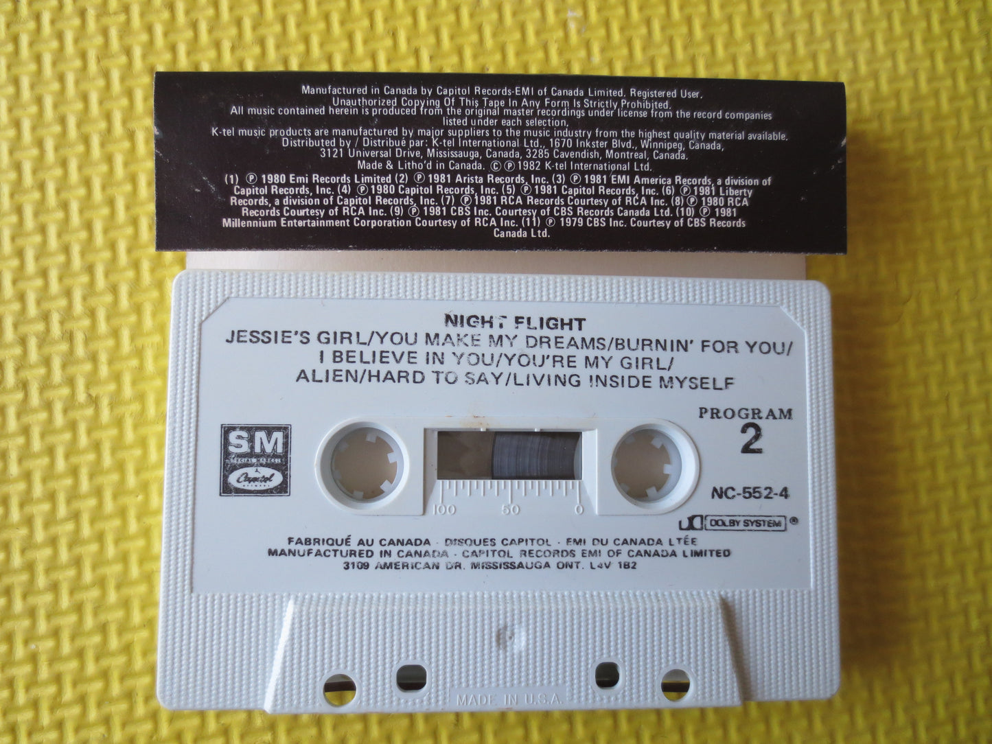 NIGHT FLIGHT, Rock MUSIC, Rock and Roll Tape, Rock Music Cassette, Music Cassettes, Cliff Richard Tapes, Tape, 1981 Cassette