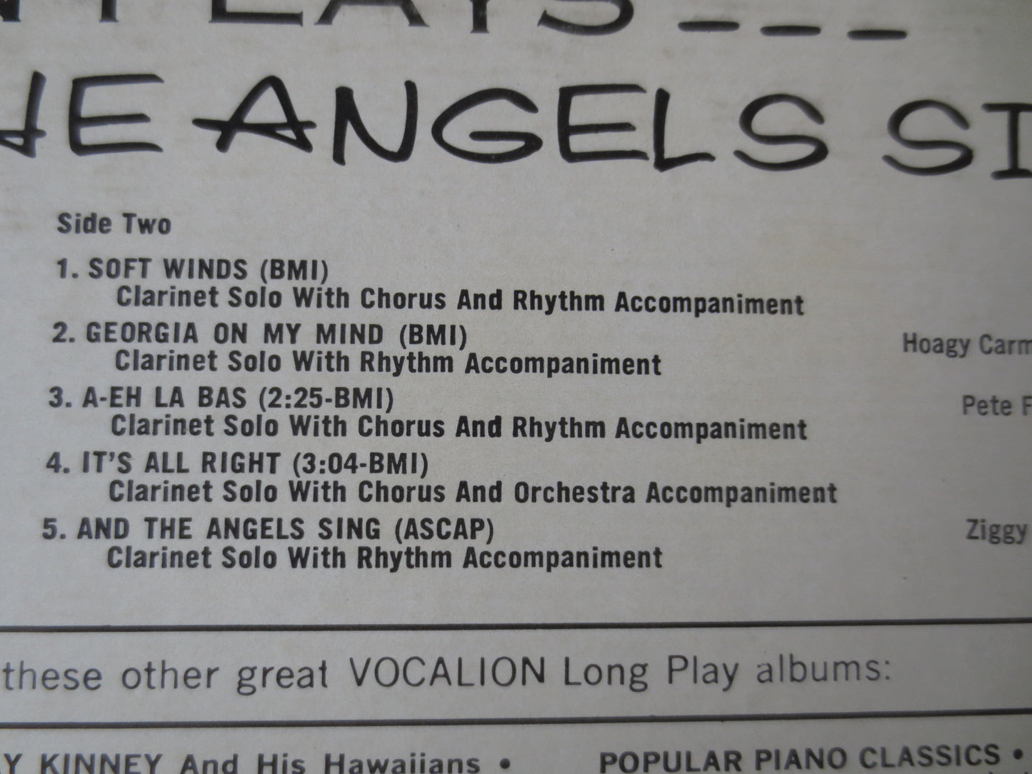 PETE FOUNTAIN, The ANGELS Sing, Pete Fountain Record, Vintage Vinyl, Pete Fountain Albums, Jazz Records, Jazz, 1967 Records