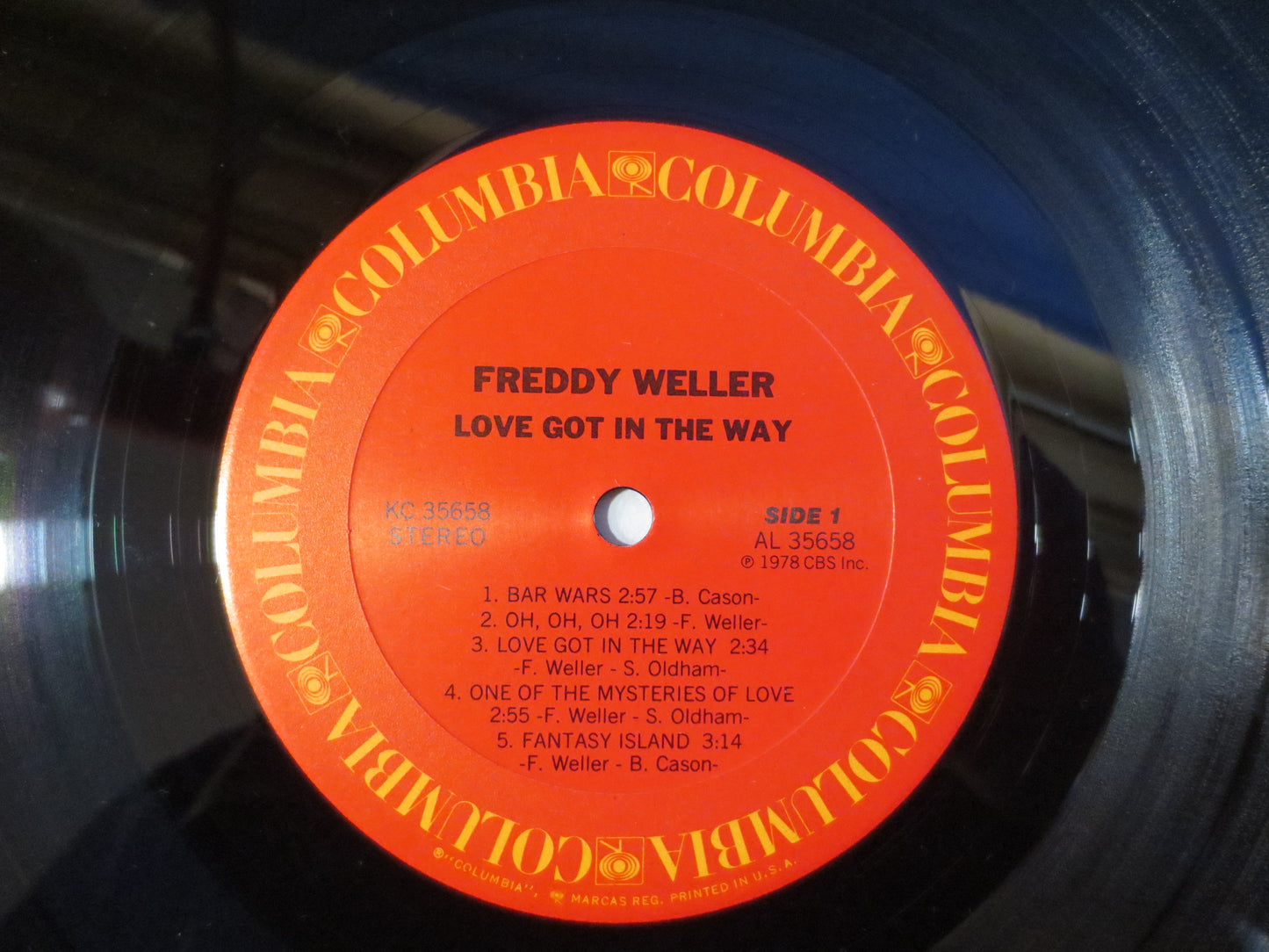 FREDDY WELLER, LOVE Got in the Way, Freddy Weller Record, Freddy Weller Albums, Lps, Freddy Weller Lp, Vinyl, 1978 Records