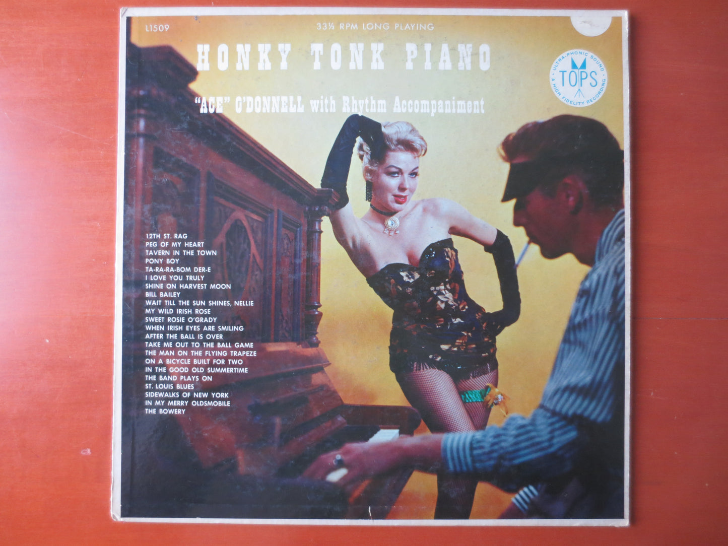 ACE O'DONNELL, Honky Tonk PIANO, Ace O'Donnell Albums, Ragtime Records, Ragtime Albums, Honky Tonk Albums, Lp, 1957 Records