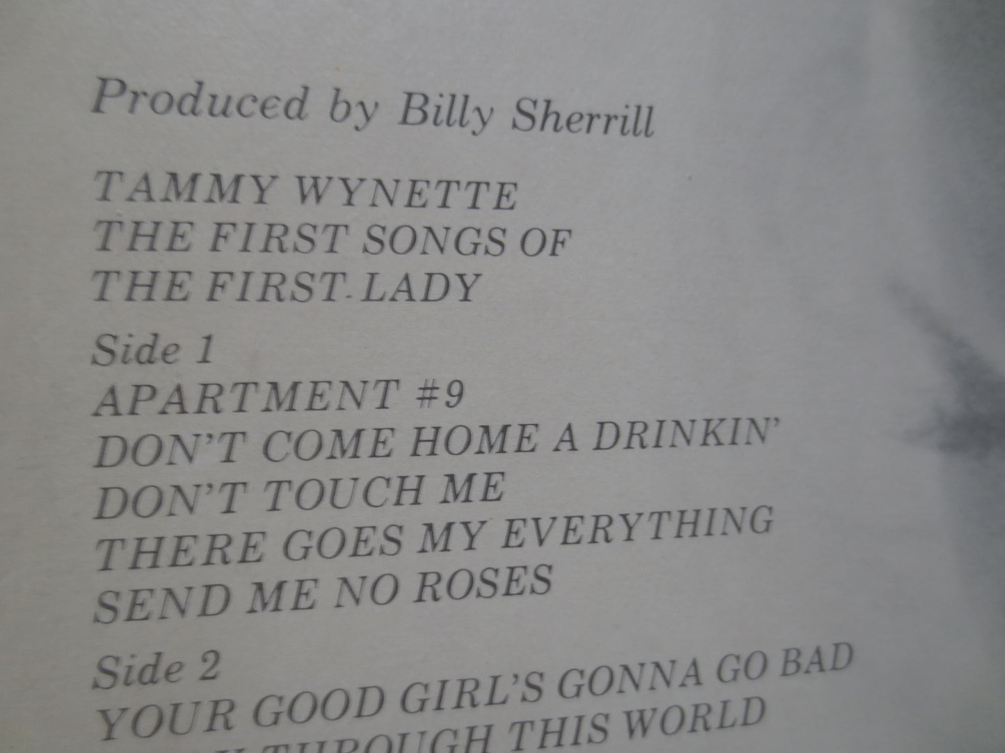 TAMMY WYNETTE, The FIRST Songs, Tammy Wynette Albums, Tammy Wynette Vinyl, Tammy Wynette Lp, Country Albums, 1973 Record