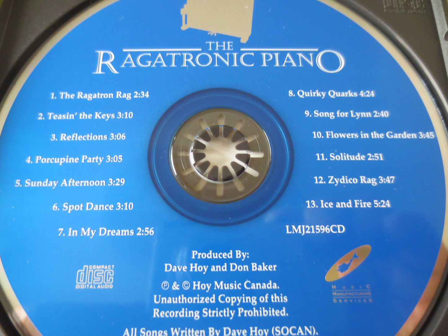 DAVE HOY, The RAGATRONIC Piano, Dave Hoy Cd, Ragtime cd, Ragtime Music Cd, Dave Hoy Albums, Jazz Cd, Cds, Piano Compact Discs