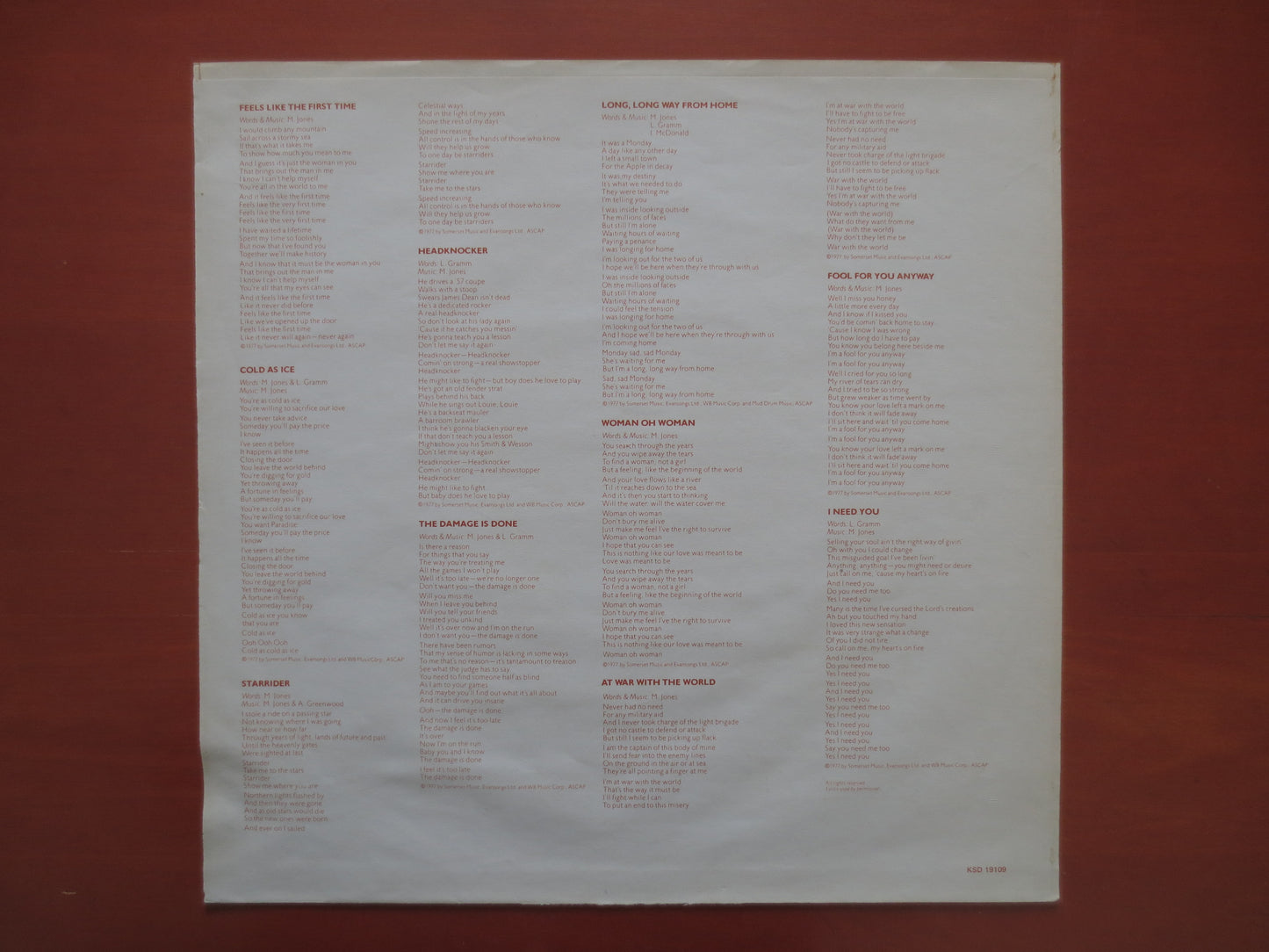 FOREIGNER, FOREIGNER Record, FOREIGNER Album, Foreigner Vinyl, Foreigner Lp, Rock Record, Rock Album, Vinyl Lp, 1977 Record