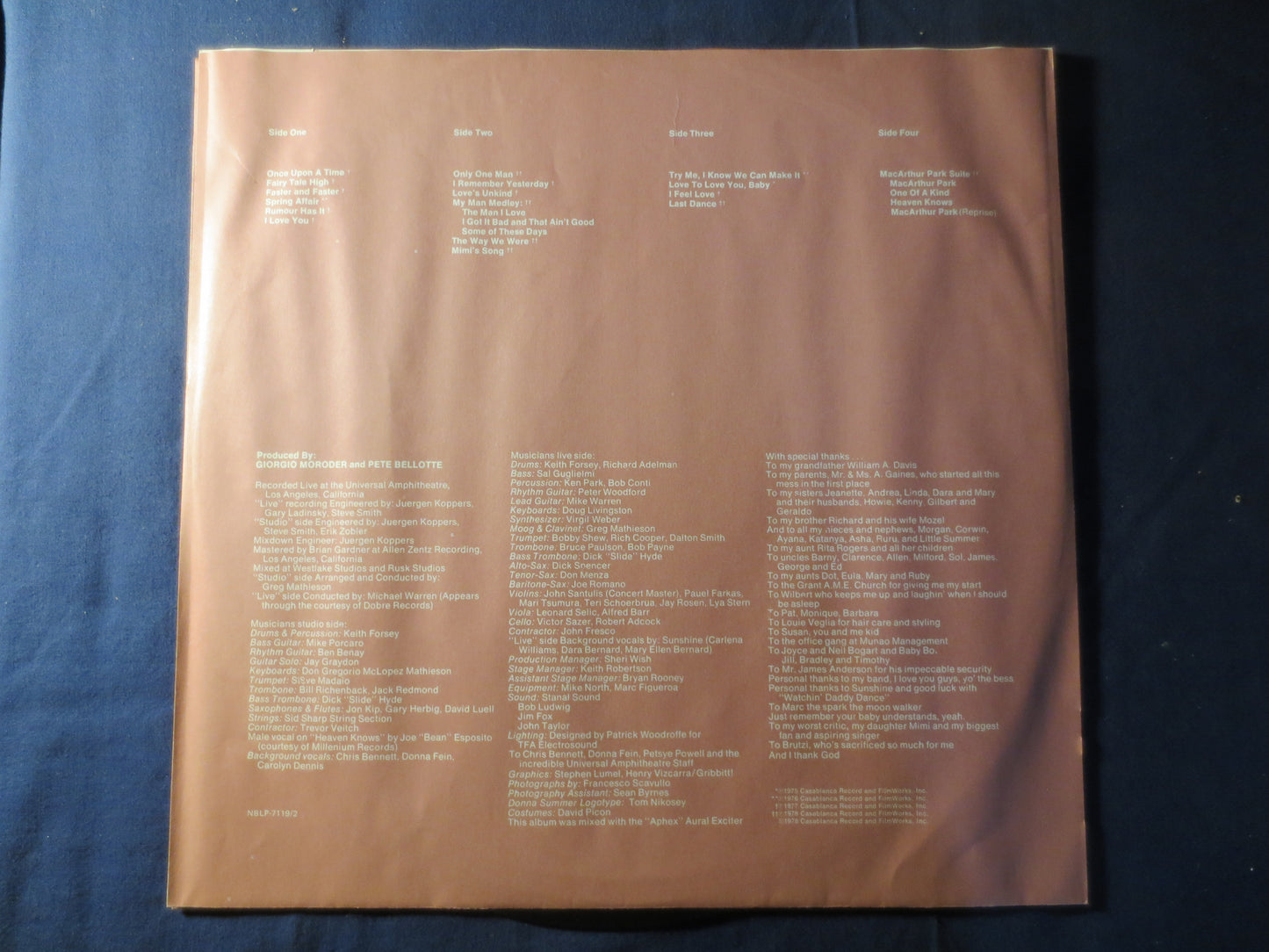 DONNA SUMMER, LIVE and More, Donna Summer Record, Donna Summer Album, Donna Summer Lp, Disco Records Pop Lp, 1977 Records