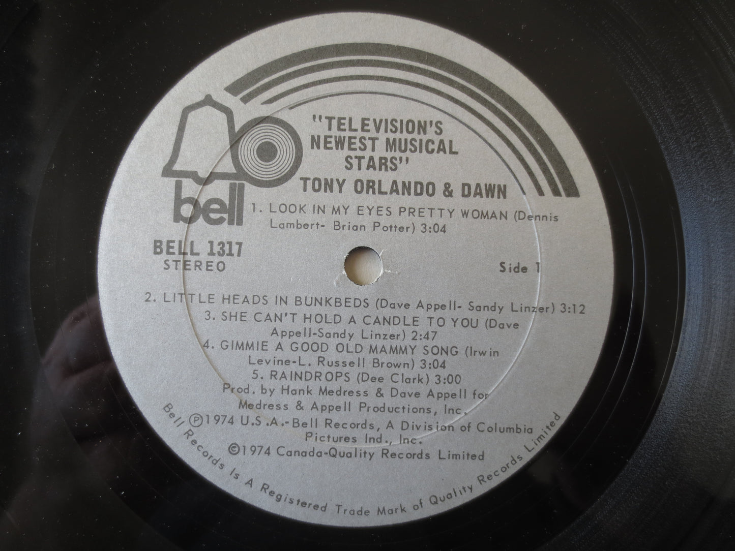 TONY ORLANDO Record, Dawn Record, Tony Orlando Record, Ragtime Follies, Tony Orlando Album, Tony Orlando Lp, 1974 Records