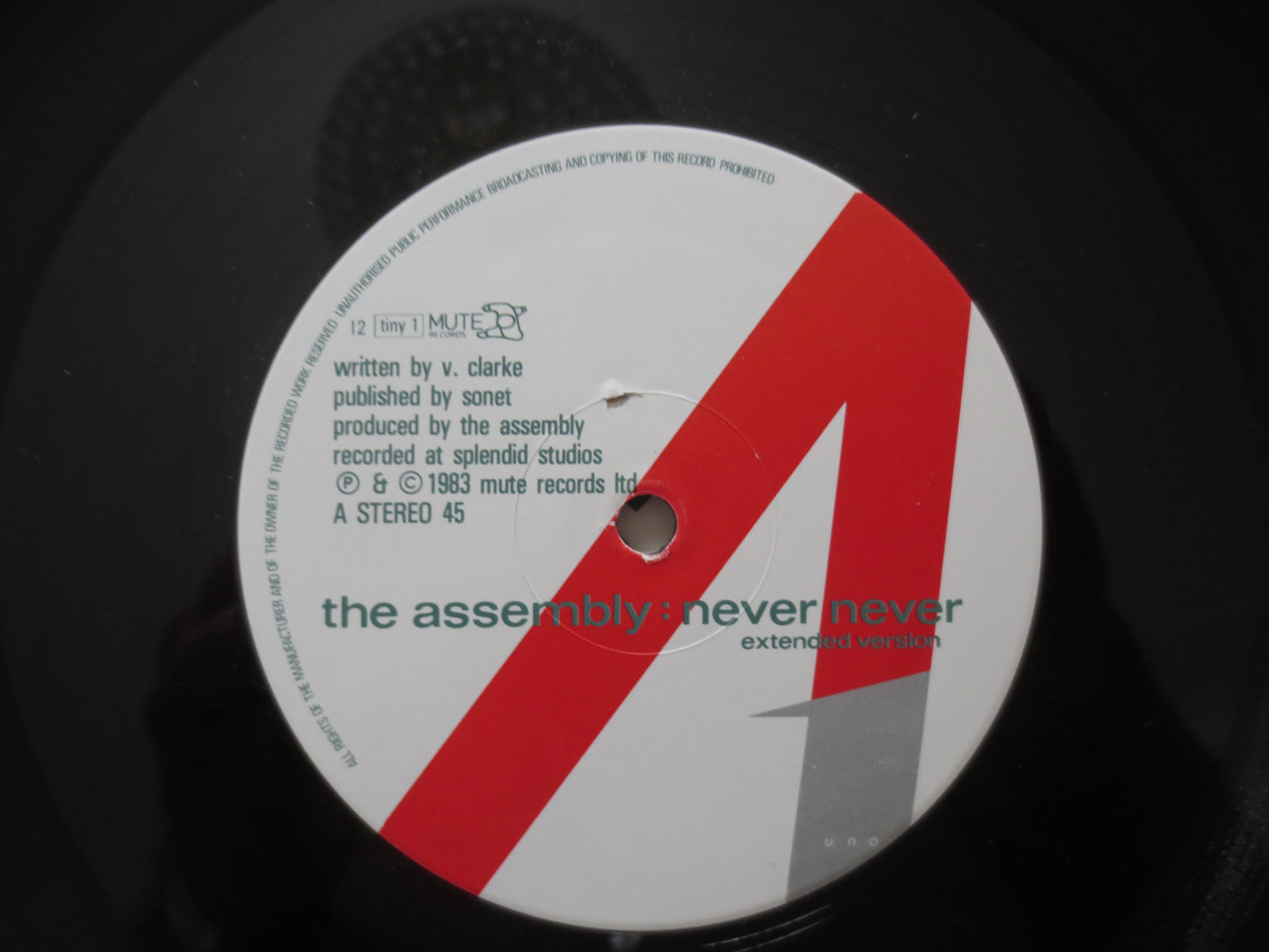 The ASSEMBLY, Never Never, The ASSEMBLY EP, Vintage Vinyl, Record Vinyl, Records, Pop Records, Vinyl Records, 1983 Records