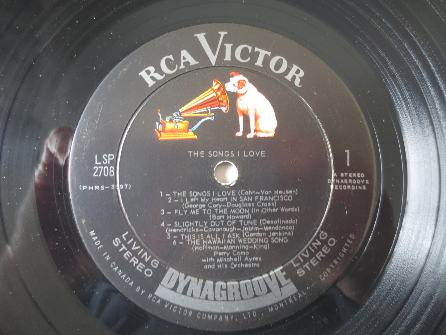 PERRY COMO, The Songs I Love, Vintage Album, 1965 Record, Vinyl Lp