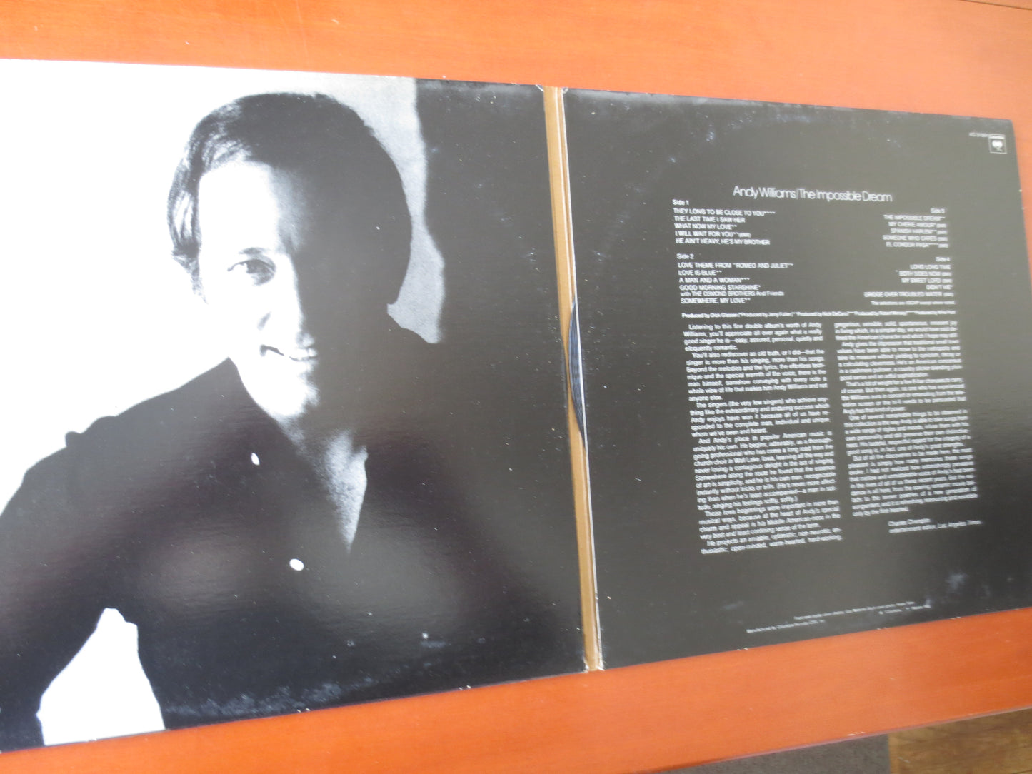 ANDY WILLIAMS, The Impossible DREAM, Andy Williams Albums, Andy Williams Vinyl, Vintage Vinyl, Jazz Albums, 1971 Records