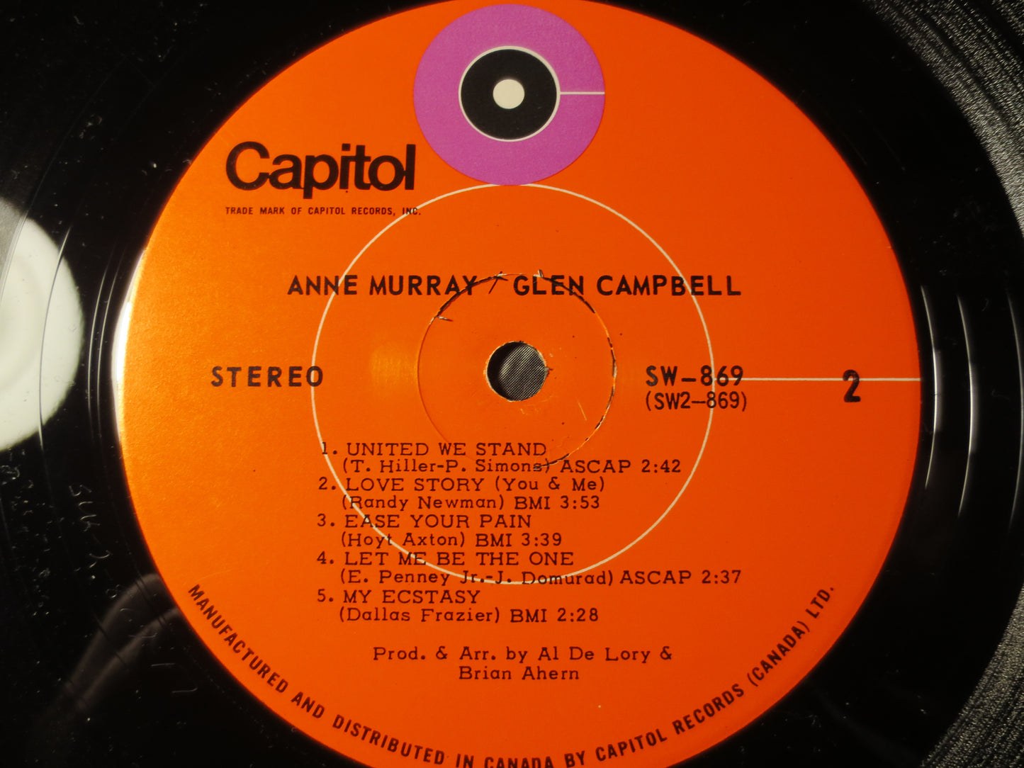 ANNE MURRAY, GLEN Campbell, Vintage Vinyl, Record Vinyl, Country Record, Vinyl Album, Record, Vinyl Record, 1971 Records