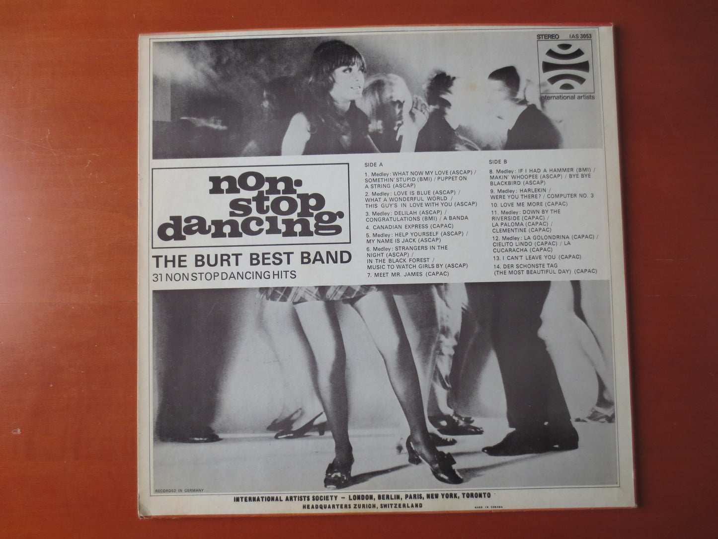 BURT BEST, Non-Stop DANCING, Burt Best Band, Burt Best Records, Vintage Vinyl, Record Vinyl, Burt Best Albums, 1967 Records