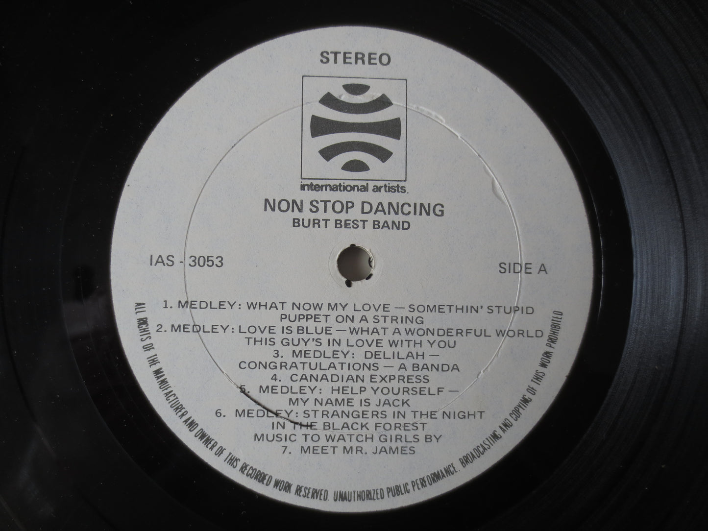 BURT BEST, Non-Stop DANCING, Burt Best Band, Burt Best Records, Vintage Vinyl, Record Vinyl, Burt Best Albums, 1967 Records