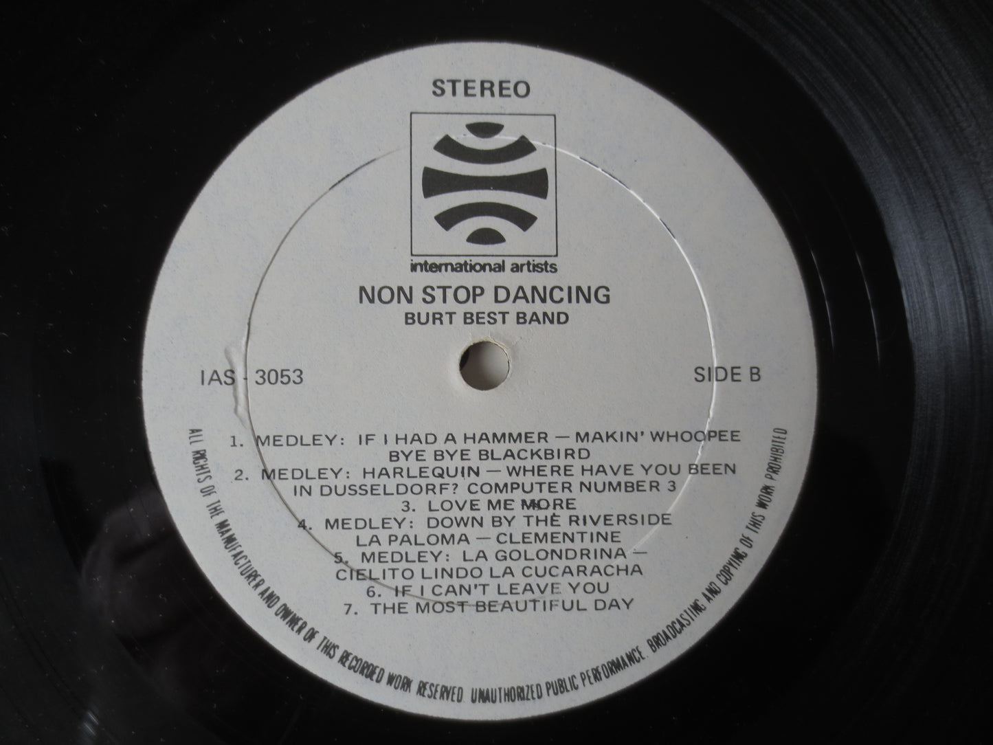 BURT BEST, Non-Stop DANCING, Burt Best Band, Burt Best Records, Vintage Vinyl, Record Vinyl, Burt Best Albums, 1967 Records
