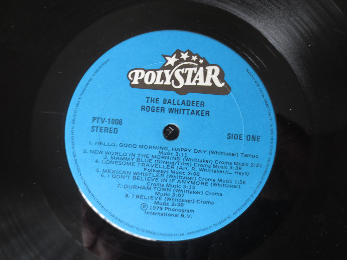 ROGER WHITTAKER, The BALLADEER, Country Records, Vintage Vinyl, Record Vinyl, Records, Vinyl Records, Vinyl, 1980 Records
