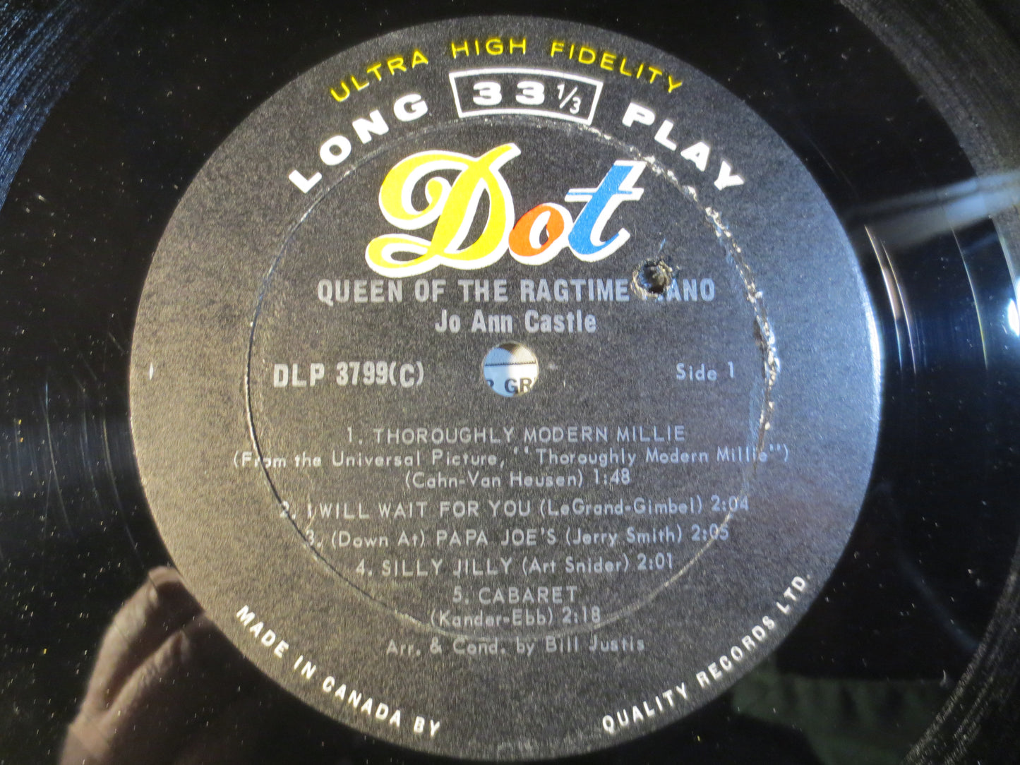 JO ANN CASTLE, Queen of the Ragtime Piano, Honky Tonk Records, Ragtime Records, Vintage Vinyl, Records, Vinyl, 1967 Records