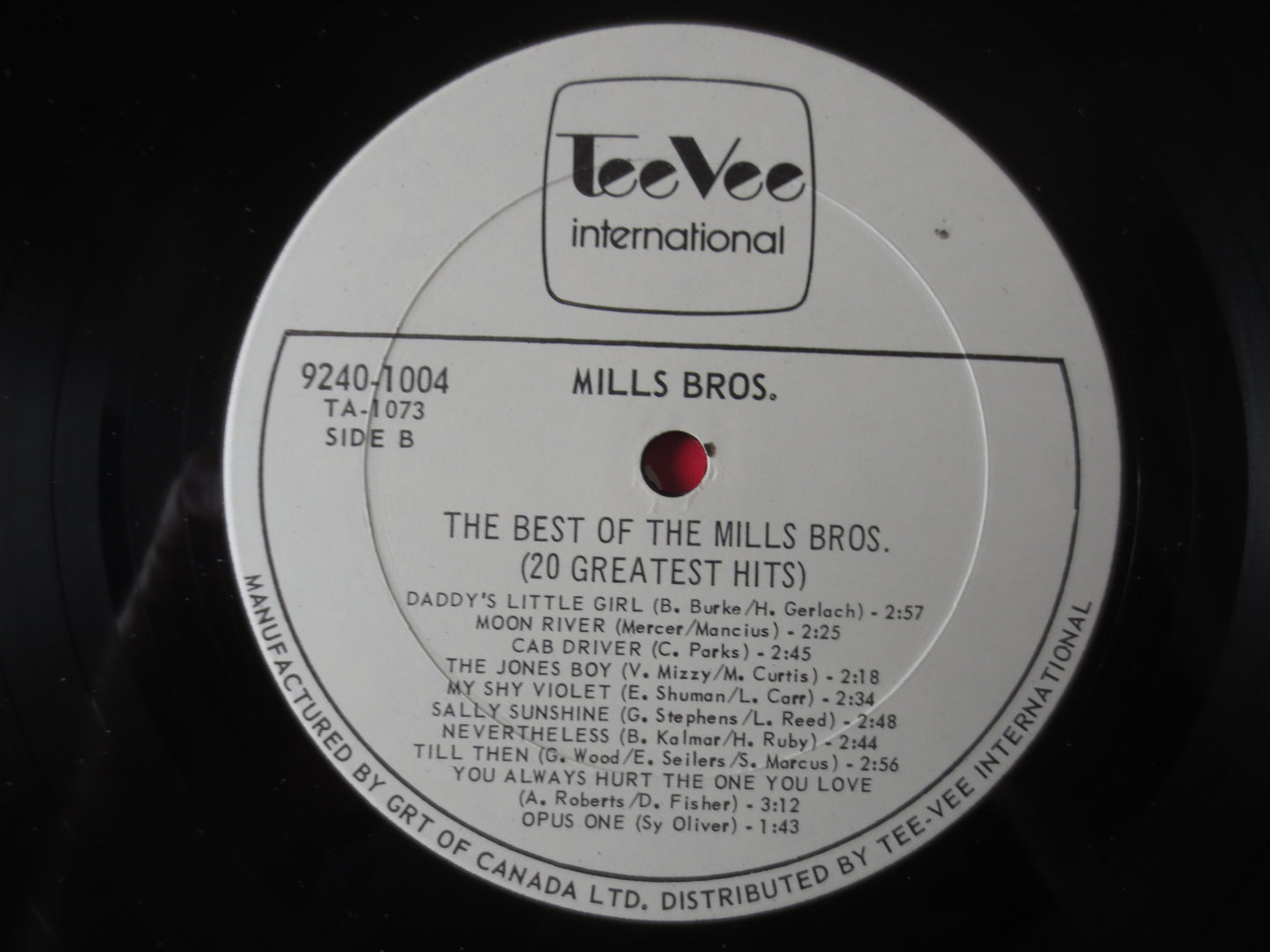 The MILLS BROTHERS, 20 GREATEST Hits, Jazz Records, Vintage Vinyl, Record Vinyl, Mills Brothers Lp, Vinyl Lps, 1977 Records