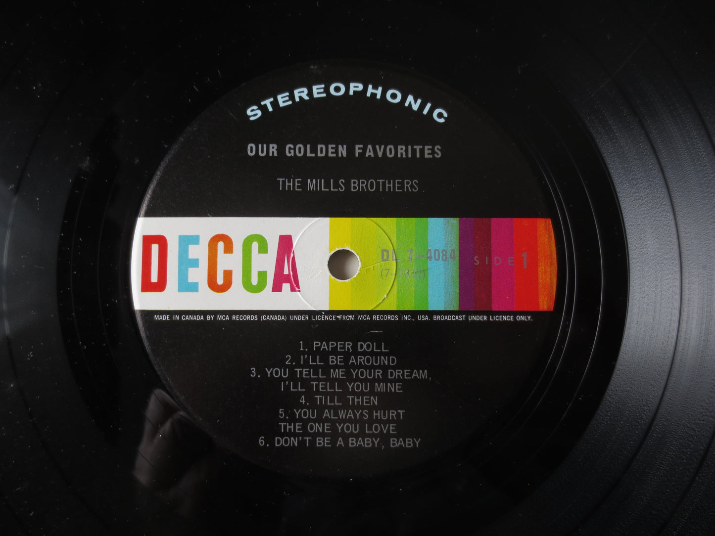 The MILLS BROTHERS, Our GOLDEN Favorites, Jazz Records, Vintage Vinyl, Record Vinyl, Mills Brothers Lp, Vinyl, 1972 Records