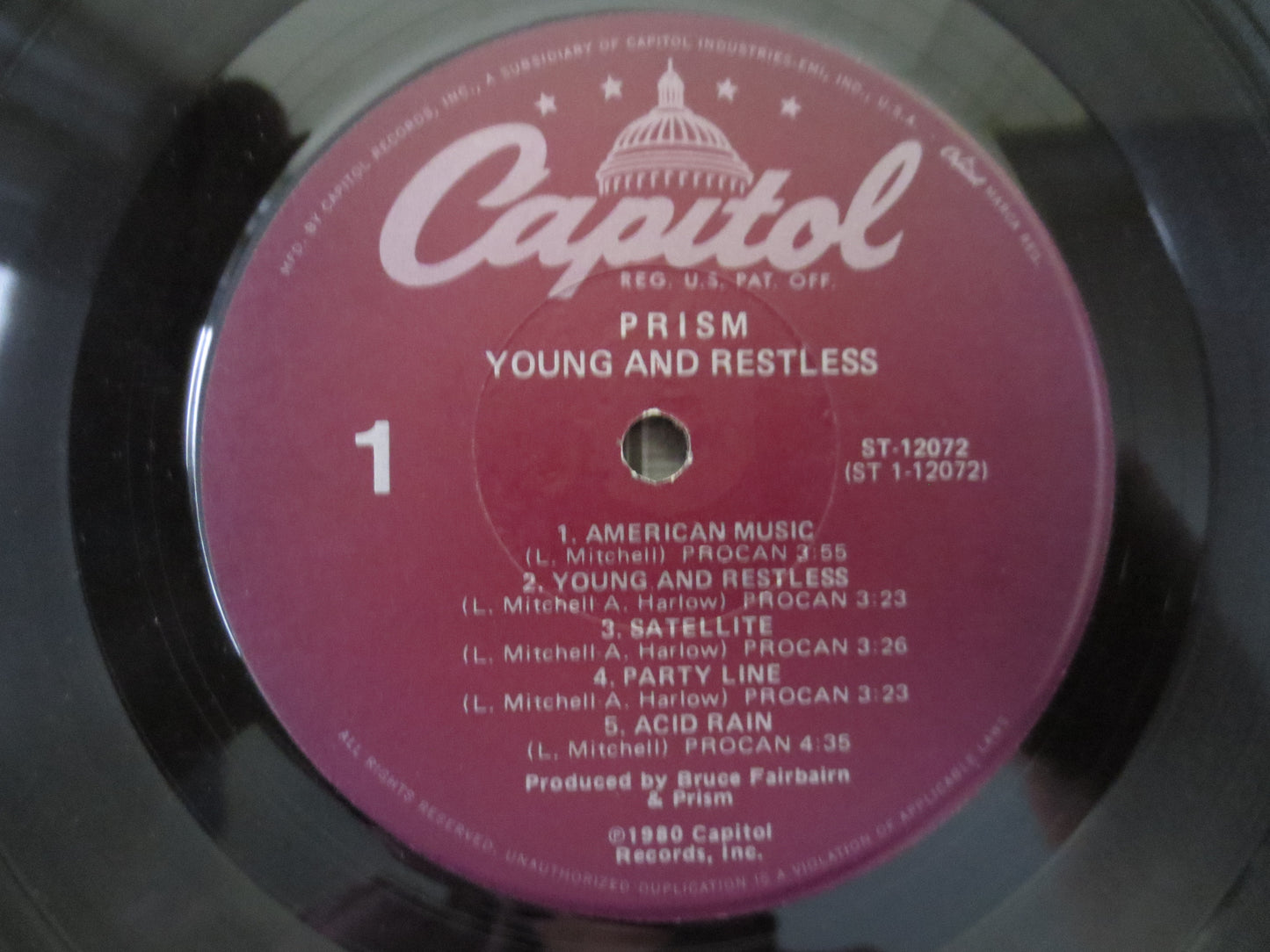 PRISM, YOUNG and RESTLESS, Vintage Vinyl, Prism Record, Prism Lp, Vinyl Records, Rock Vinyl, Vinyl Lp, lps, 1980 Records