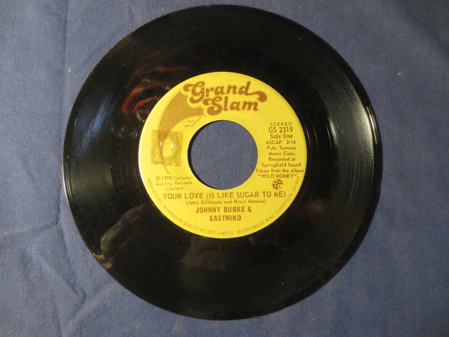 JOHNNY BURKE, and EASTWIND, It's My Face, Country Record, Country Vinyl, 45 Rpm Records, Vinyl Record, Vinyl, 1979 Records