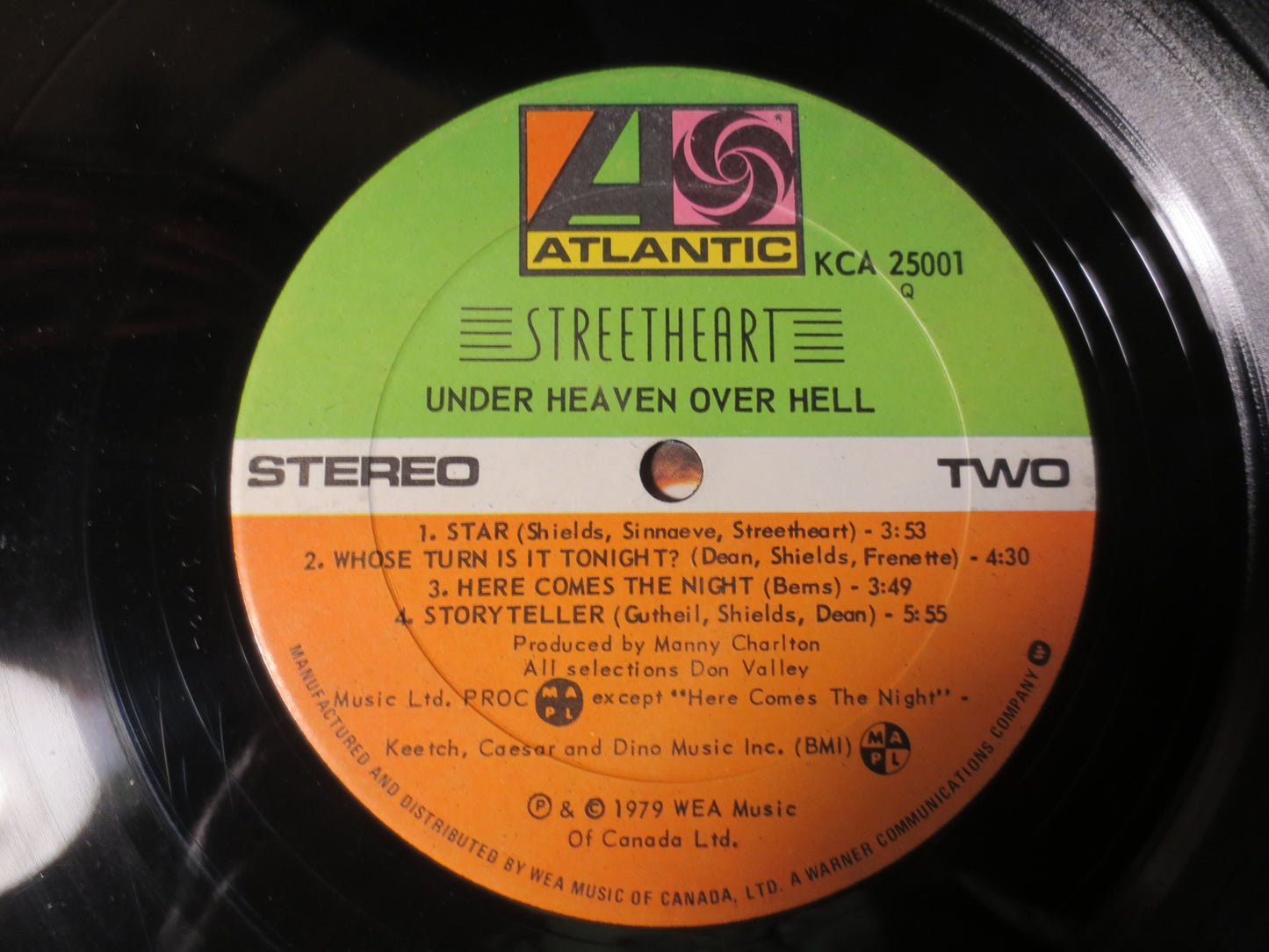 STREETHEART Record, Under HEAVEN Over HELL, Streetheart Album, Streetheart Vinyl, Streetheart Lp, Vintage Lp, 1979 Records