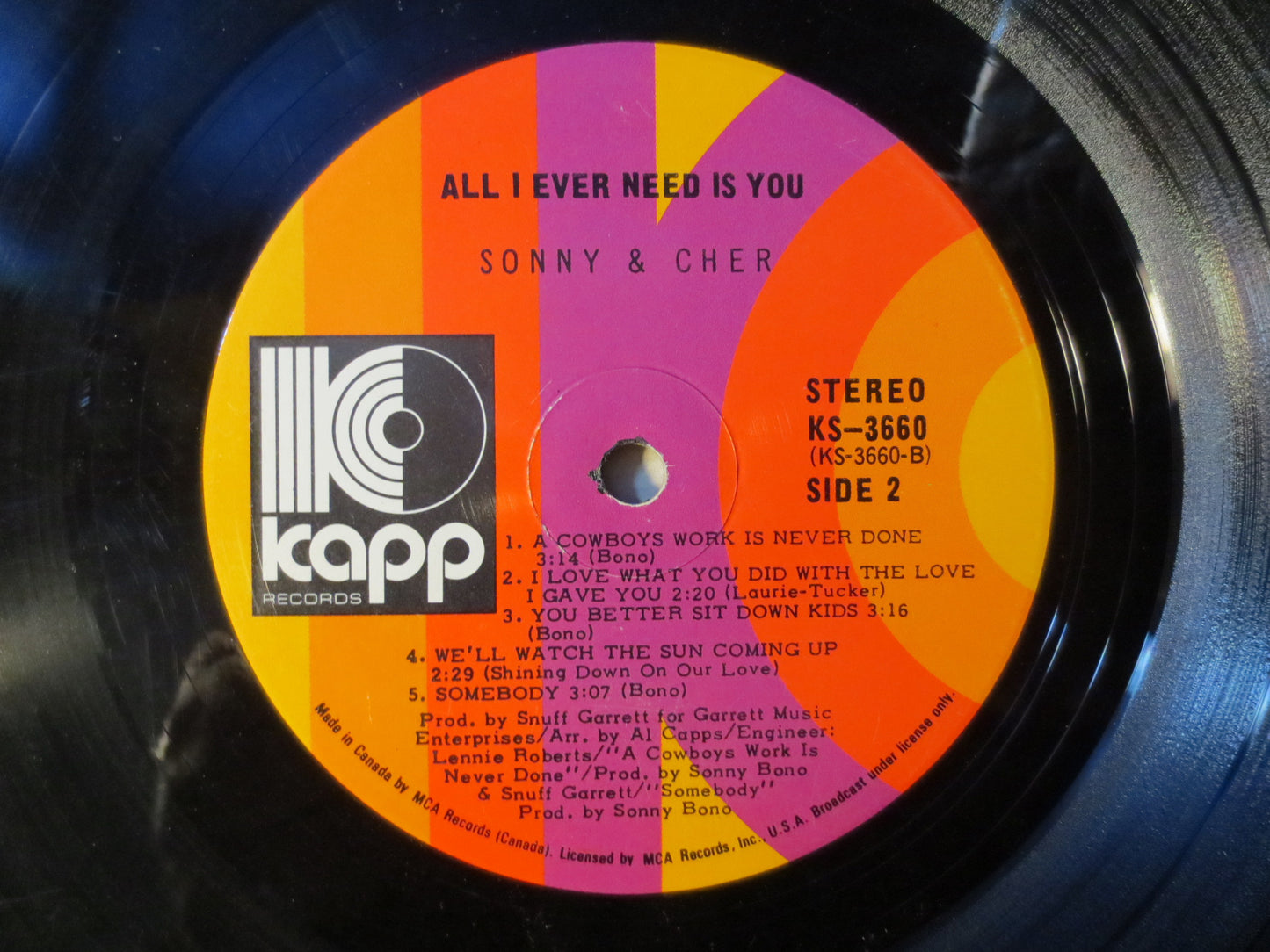 SONNY and CHER, ALL I Ever Need, Pop Records, Vintage Vinyl, Record Vinyl, Records, Vinyl Records, Cher Album, 1972 Records