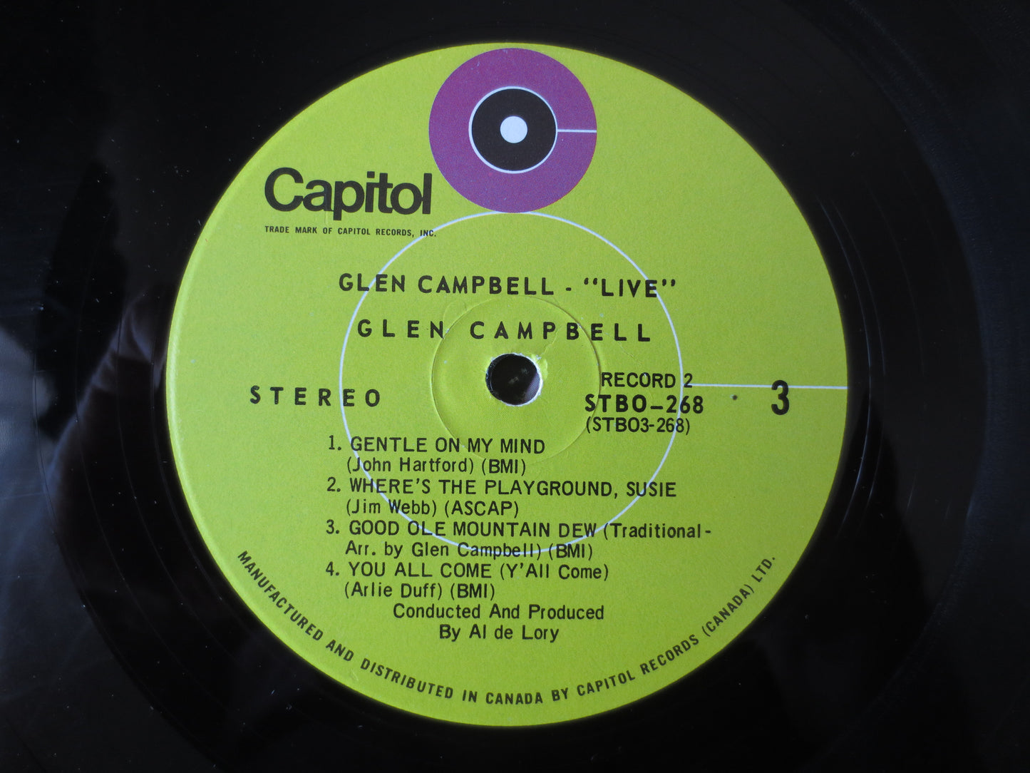 GLEN CAMPBELL, LIVE Double Album, Glen Campbell Vinyl, Glen Campbell Lp, Country Record, Vintage Vinyl, 1969 Records