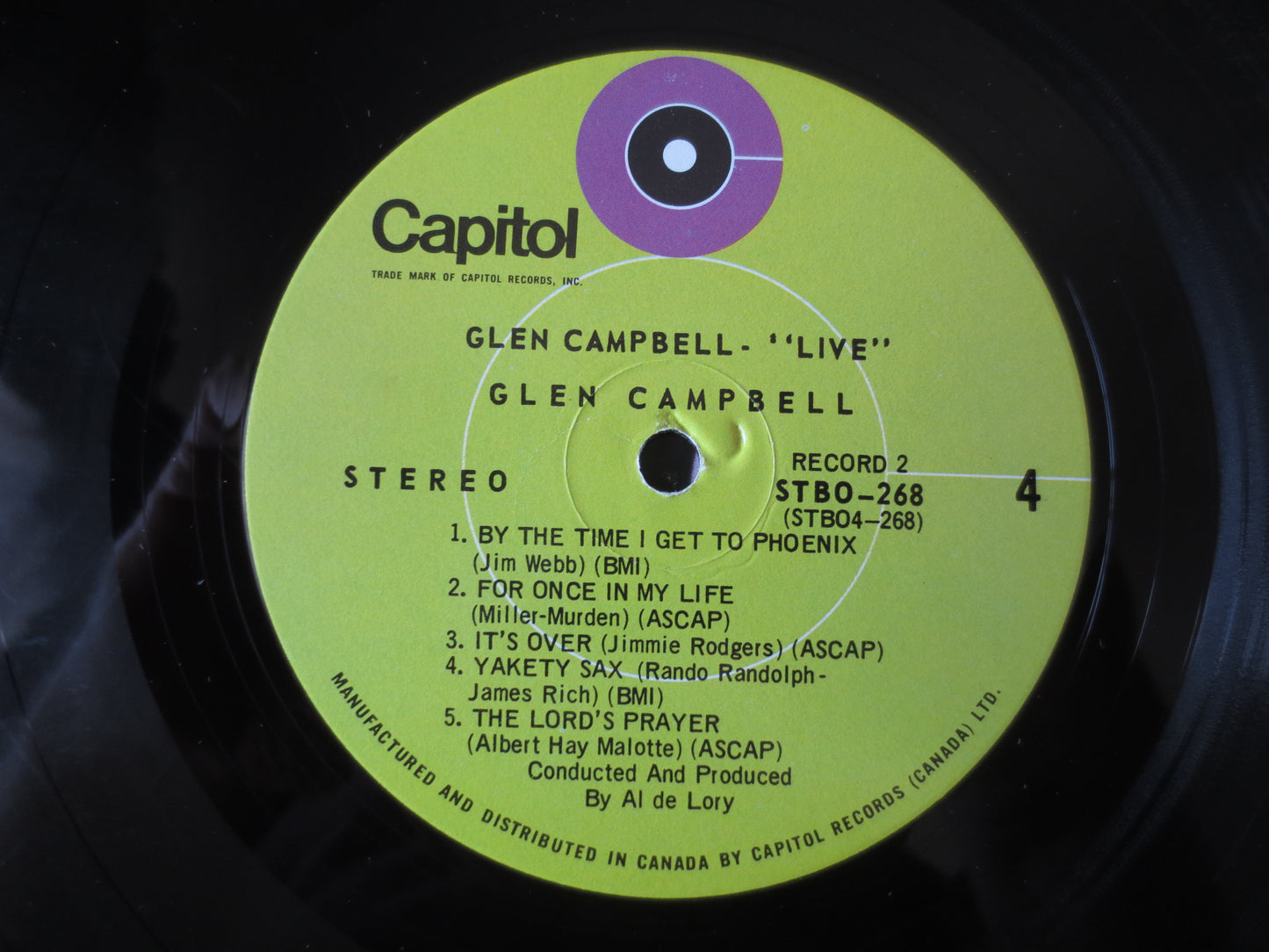 GLEN CAMPBELL, LIVE Double Album, Glen Campbell Vinyl, Glen Campbell Lp, Country Record, Vintage Vinyl, 1969 Records