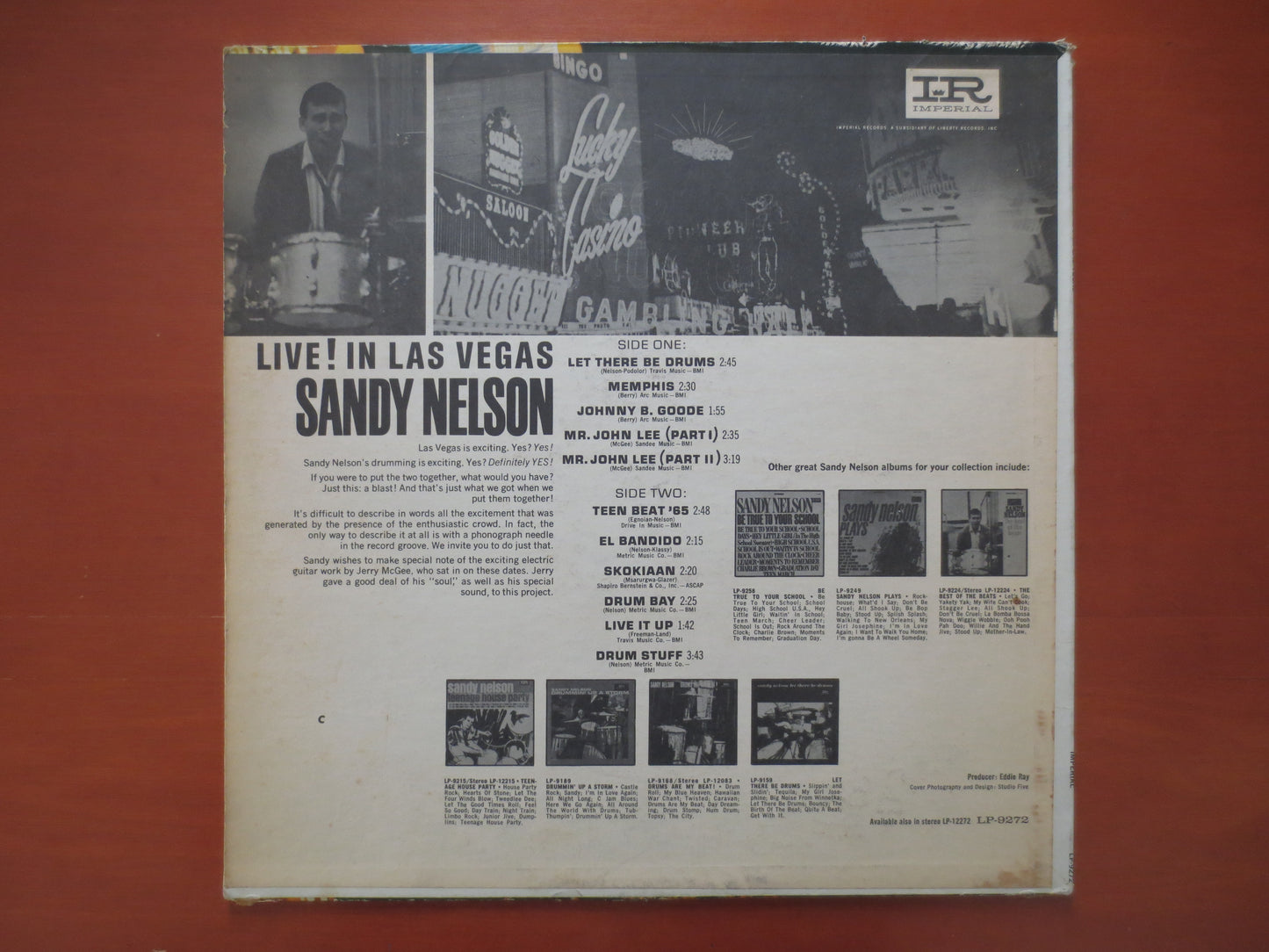 SANDY NELSON, LIVE Records, Sandy Nelson Album, Sandy Nelson Vinyl, Sandy Nelson Lp, Vintage Vinyl, Vinyl Lp, 1964 Records