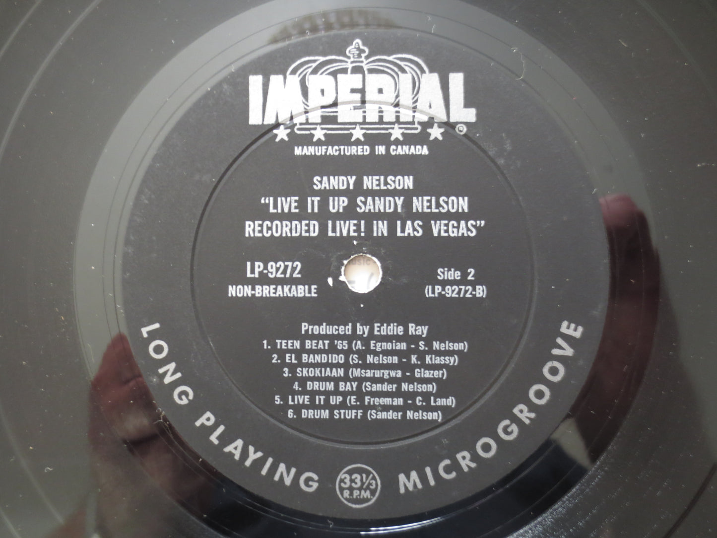 SANDY NELSON, LIVE Records, Sandy Nelson Album, Sandy Nelson Vinyl, Sandy Nelson Lp, Vintage Vinyl, Vinyl Lp, 1964 Records