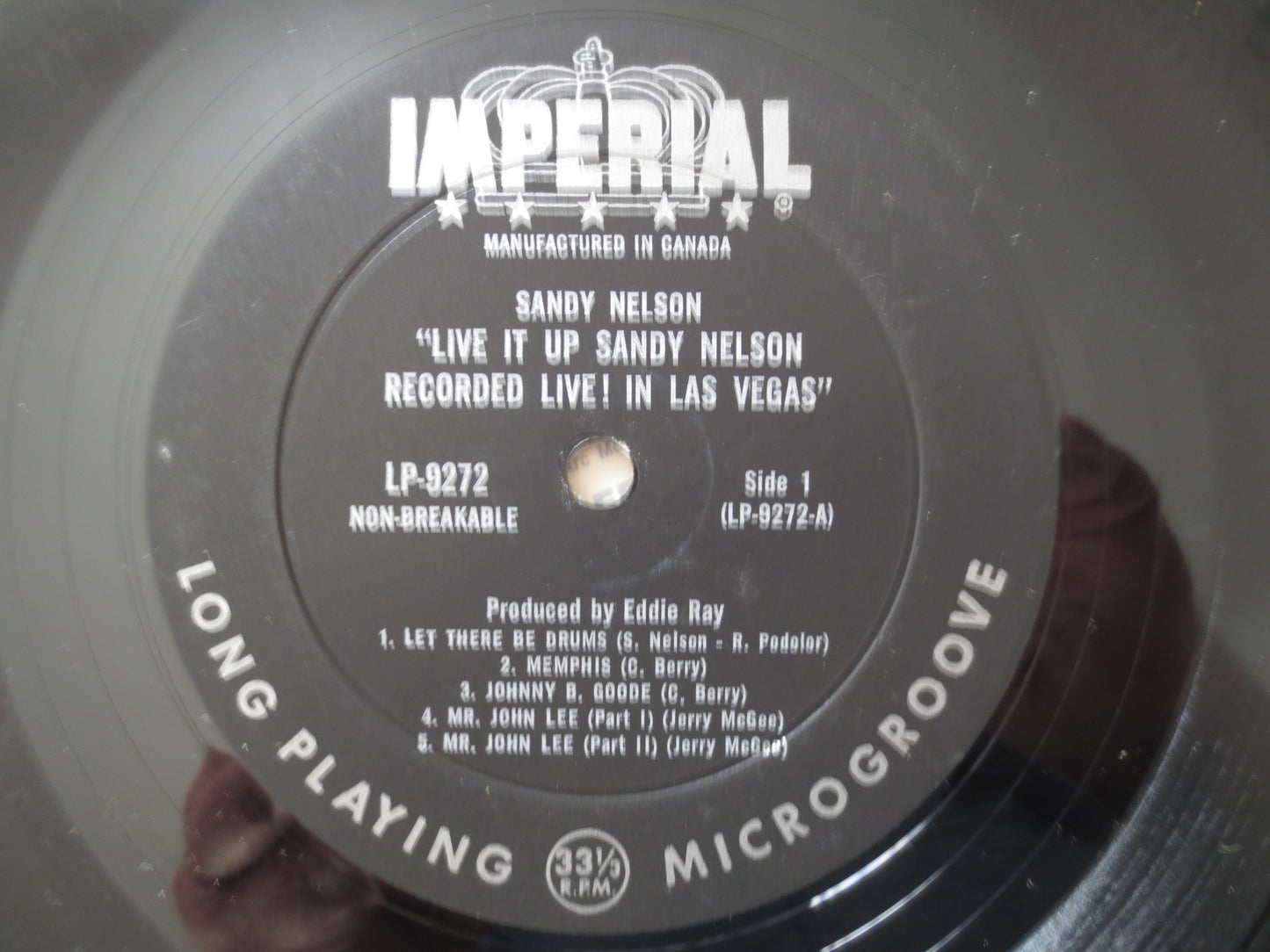 SANDY NELSON, LIVE Records, Sandy Nelson Album, Sandy Nelson Vinyl, Sandy Nelson Lp, Vintage Vinyl, Vinyl Lp, 1964 Records