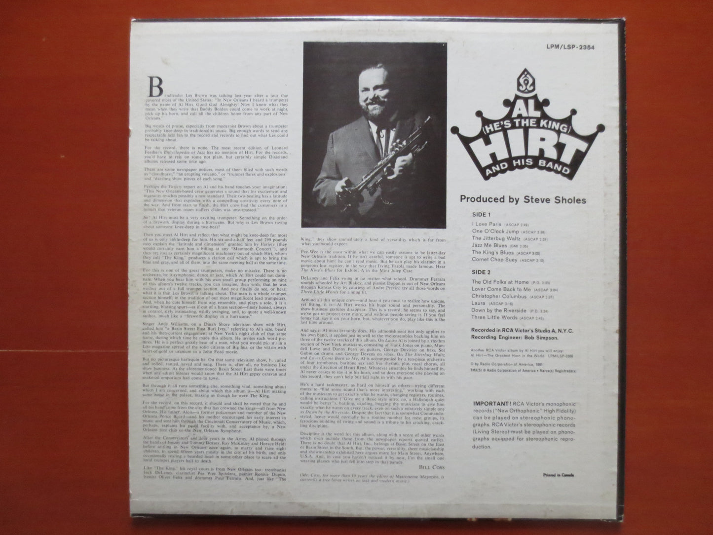 AL HIRT Record, Al HIRT Album, Al Hirt Vinyl, Al Hirt Lp, Vintage Vinyl, Dixieland Record, Dixieland Album, 1961 Records