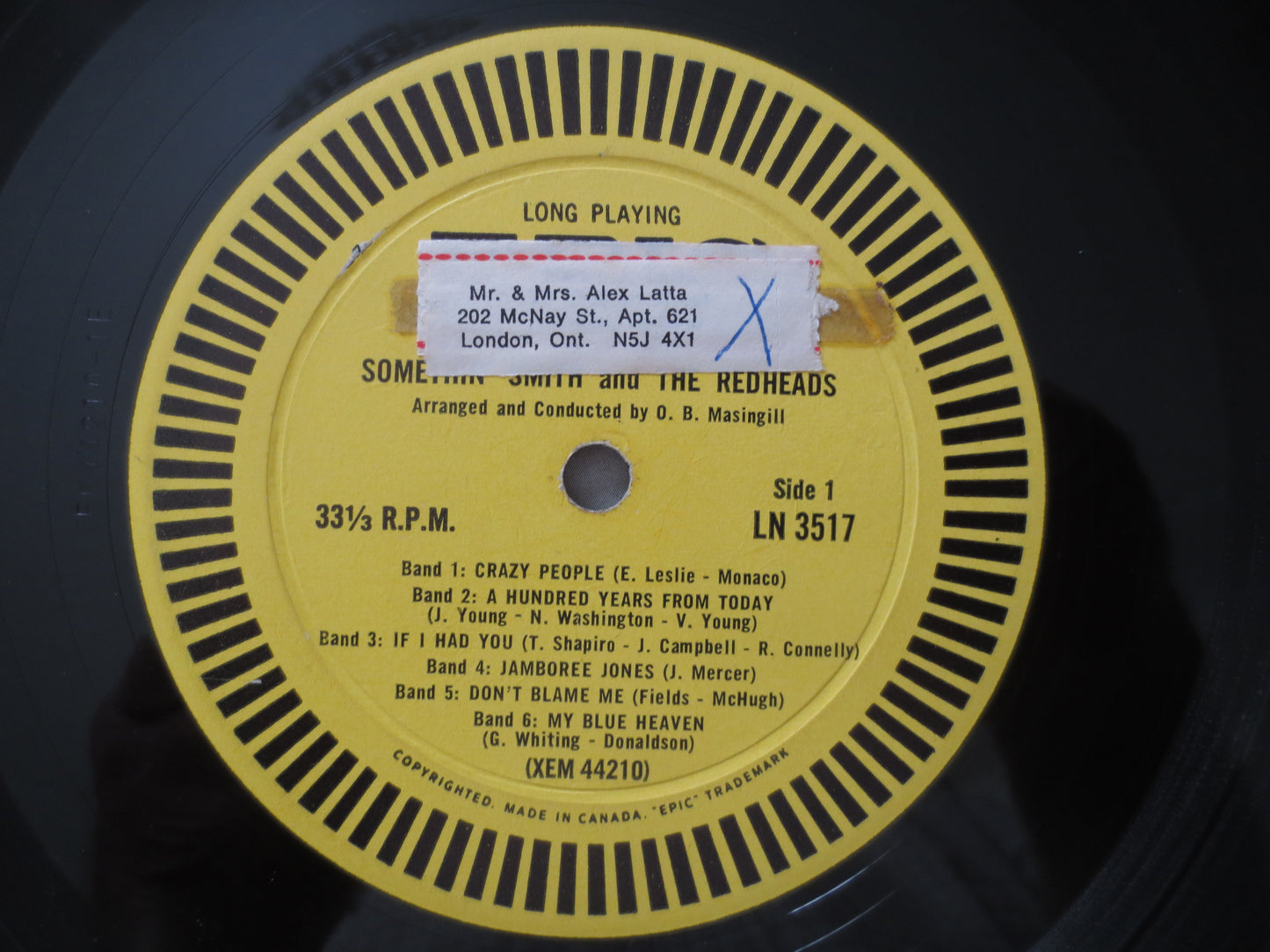 SOMETHIN' of SMITH, CRAZY People, Vintage Vinyl, Banjo Vinyl, Banjo Record, The Redheads, Vinyl, Vinyl Records, 1959 Record