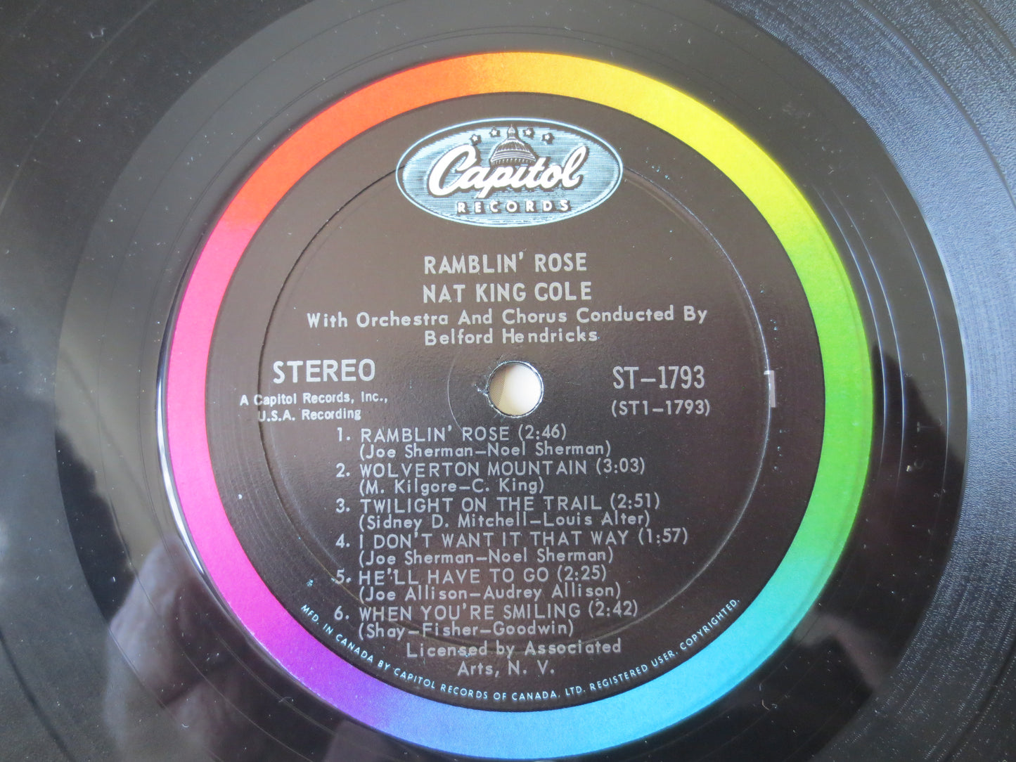 NAT KING COLE, Ramblin' Rose, Country Record, Vintage Vinyl, Record Vinyl, Records, Vinyl Record, Vinyl Album, 1962 Records