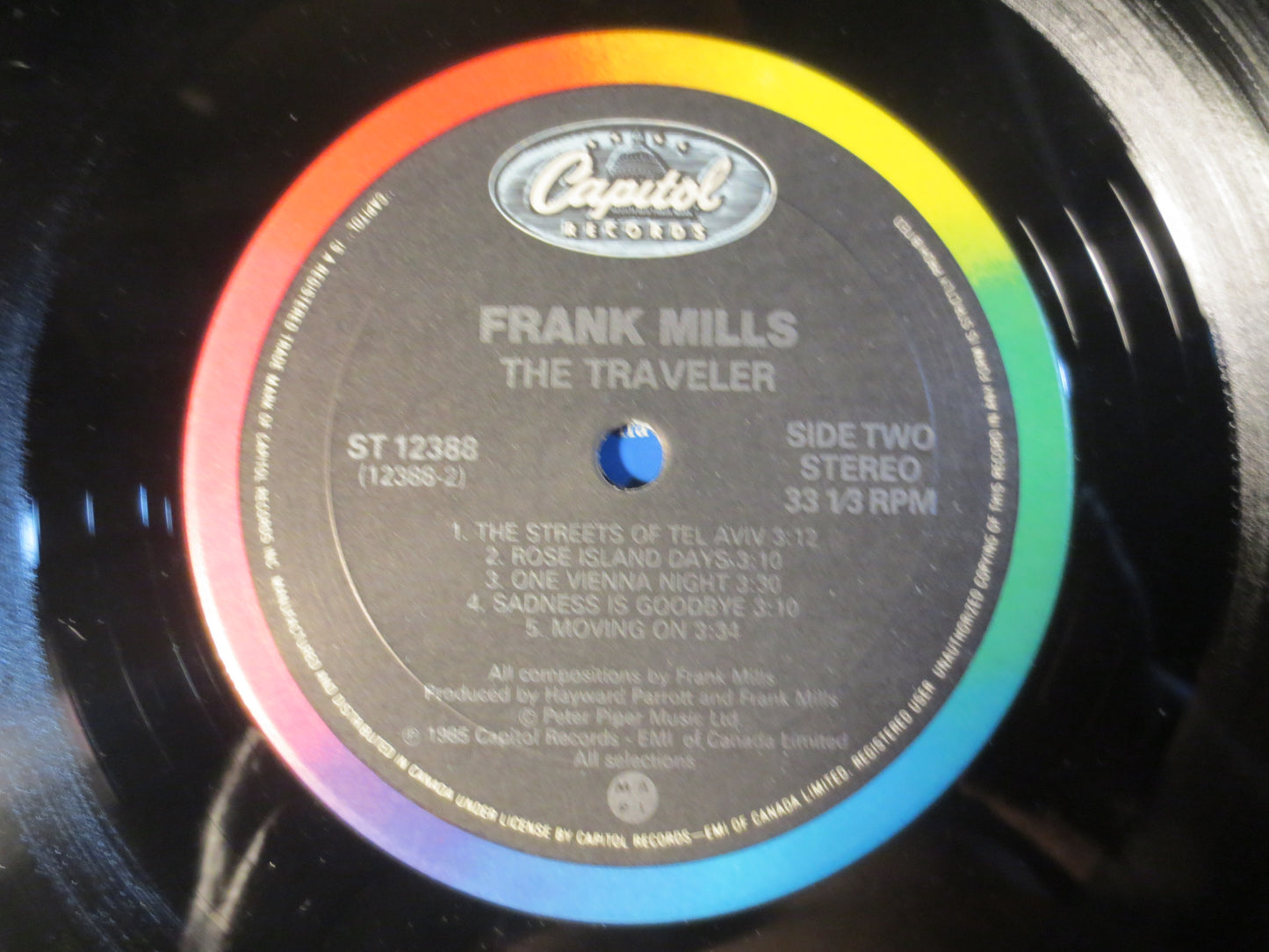 FRANK MILLS, The TRAVELER, Pop Record, Vintage Vinyl, Record Vinyl, Record, Vinyl Record, Piano Vinyl, Vinyl, 1985 Records