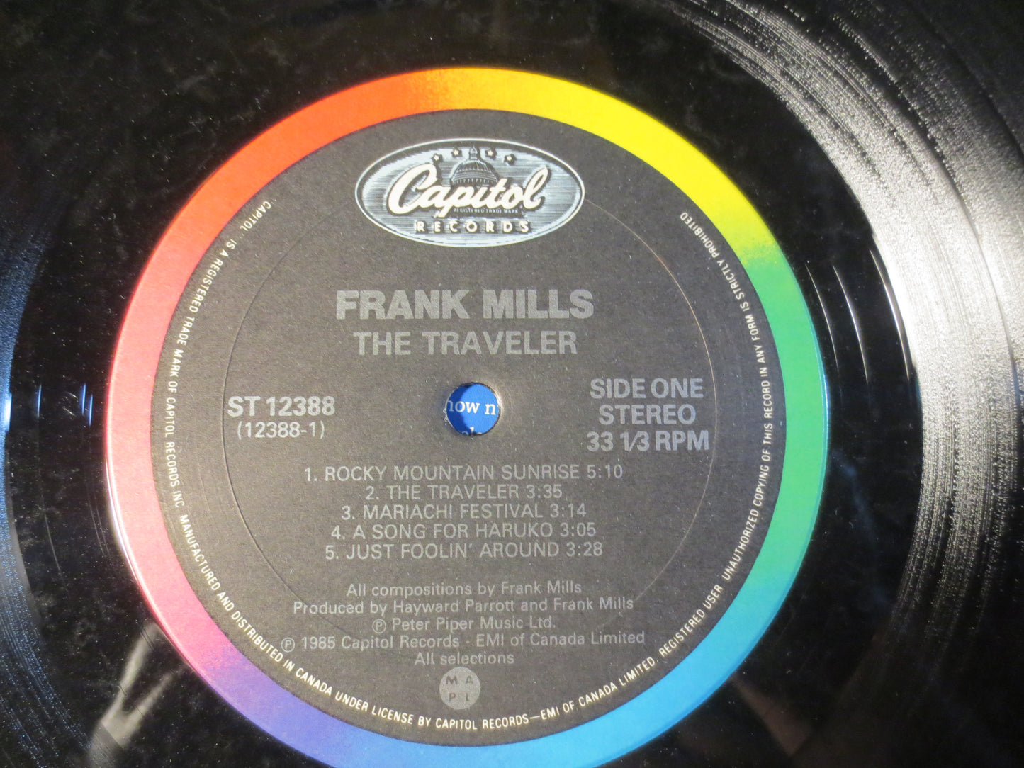 FRANK MILLS, The TRAVELER, Pop Record, Vintage Vinyl, Record Vinyl, Record, Vinyl Record, Piano Vinyl, Vinyl, 1985 Records