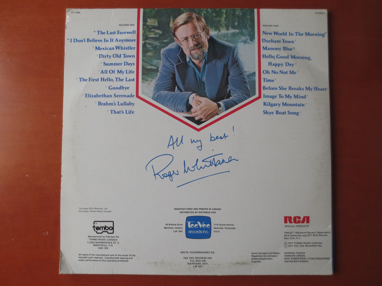 ROGER WHITTAKER, All My BEST, 2 Records, Vintage Vinyl, Record Vinyl, Vinyl Record, Country Records, Vinyl, 1977 Records
