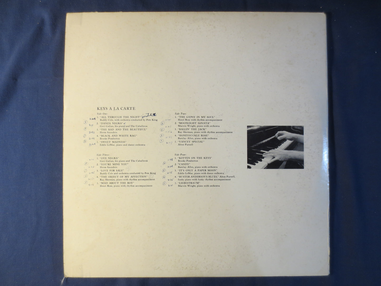 KEYS A LA CARTE, Warner Brothers Sample Records, Jazz record, Jazz Vinyl, Vintage Vinyl, Record Vinyl, Record, Vinyl Record